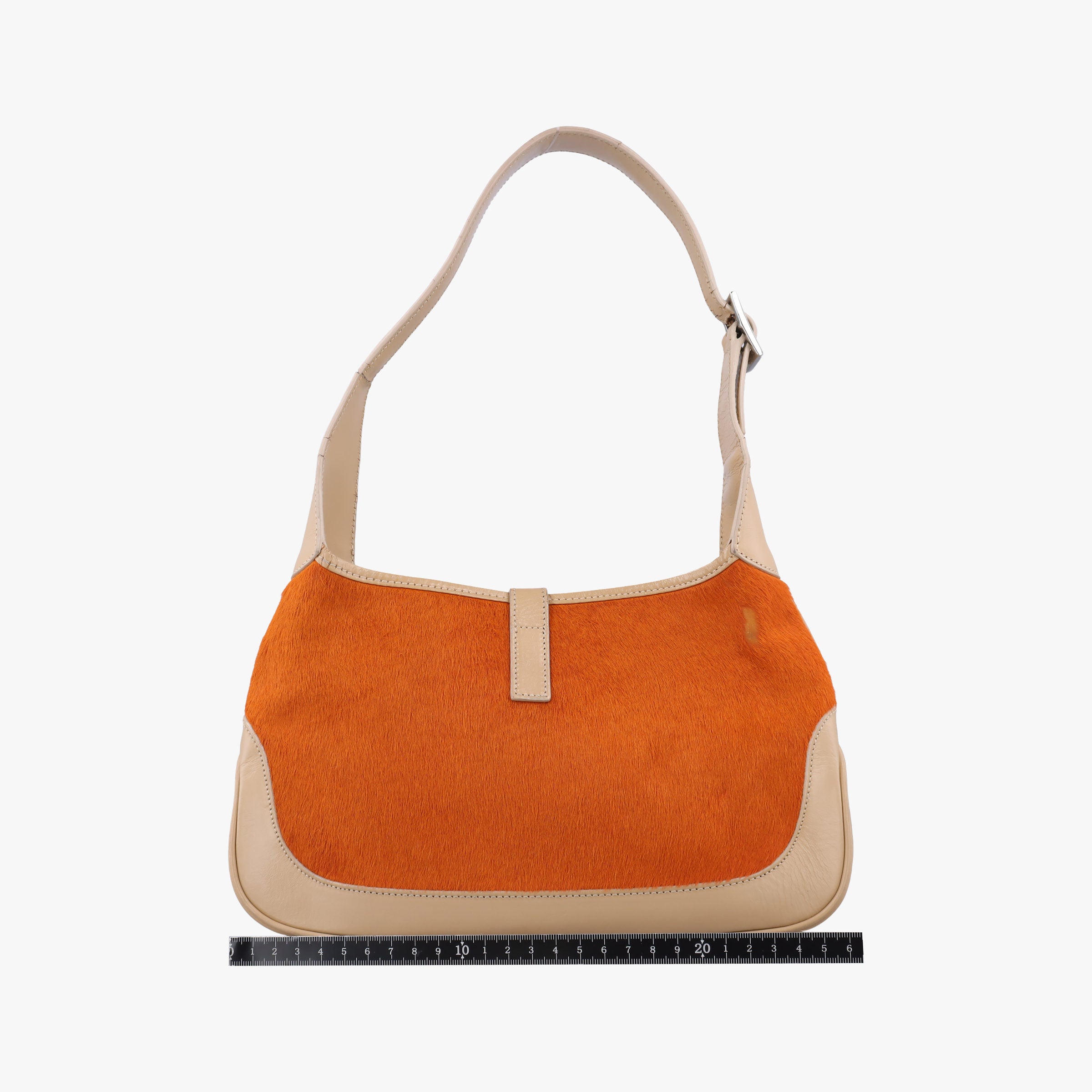 Jackie Orange × Beige ponyhair×Leather 001.37 ジャッキー オレンジ × ベージュ ハラコ×レザー 001.37 