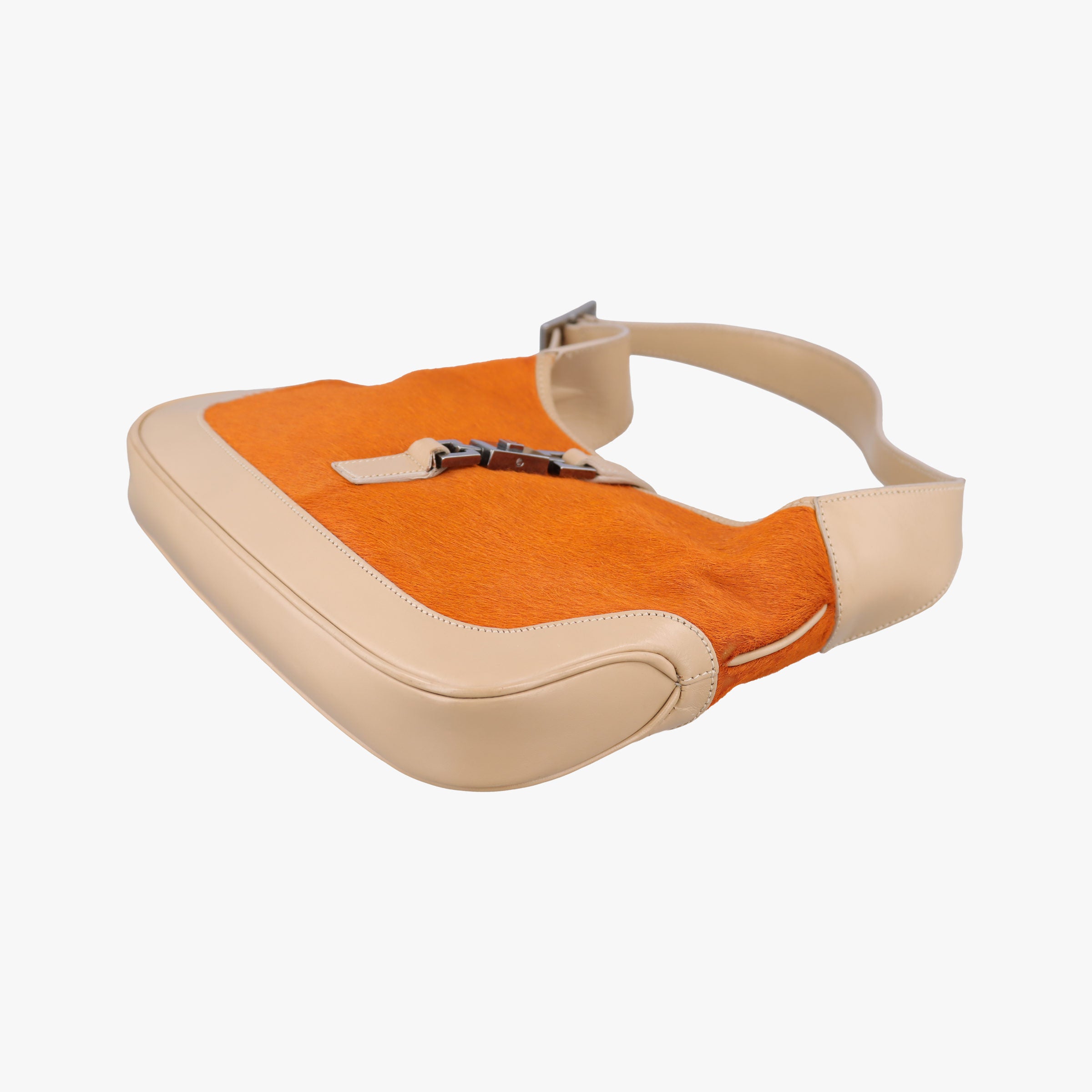 Jackie Orange × Beige ponyhair×Leather 001.37 ジャッキー オレンジ × ベージュ ハラコ×レザー 001.37 