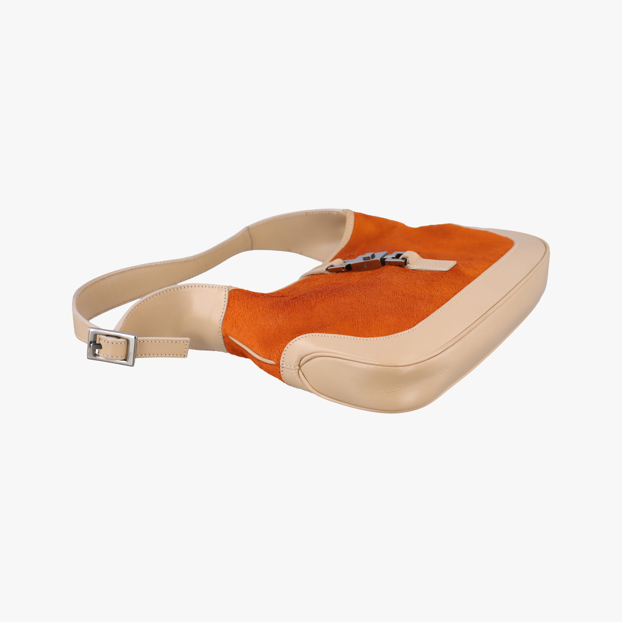 Jackie Orange × Beige ponyhair×Leather 001.37 ジャッキー オレンジ × ベージュ ハラコ×レザー 001.37 