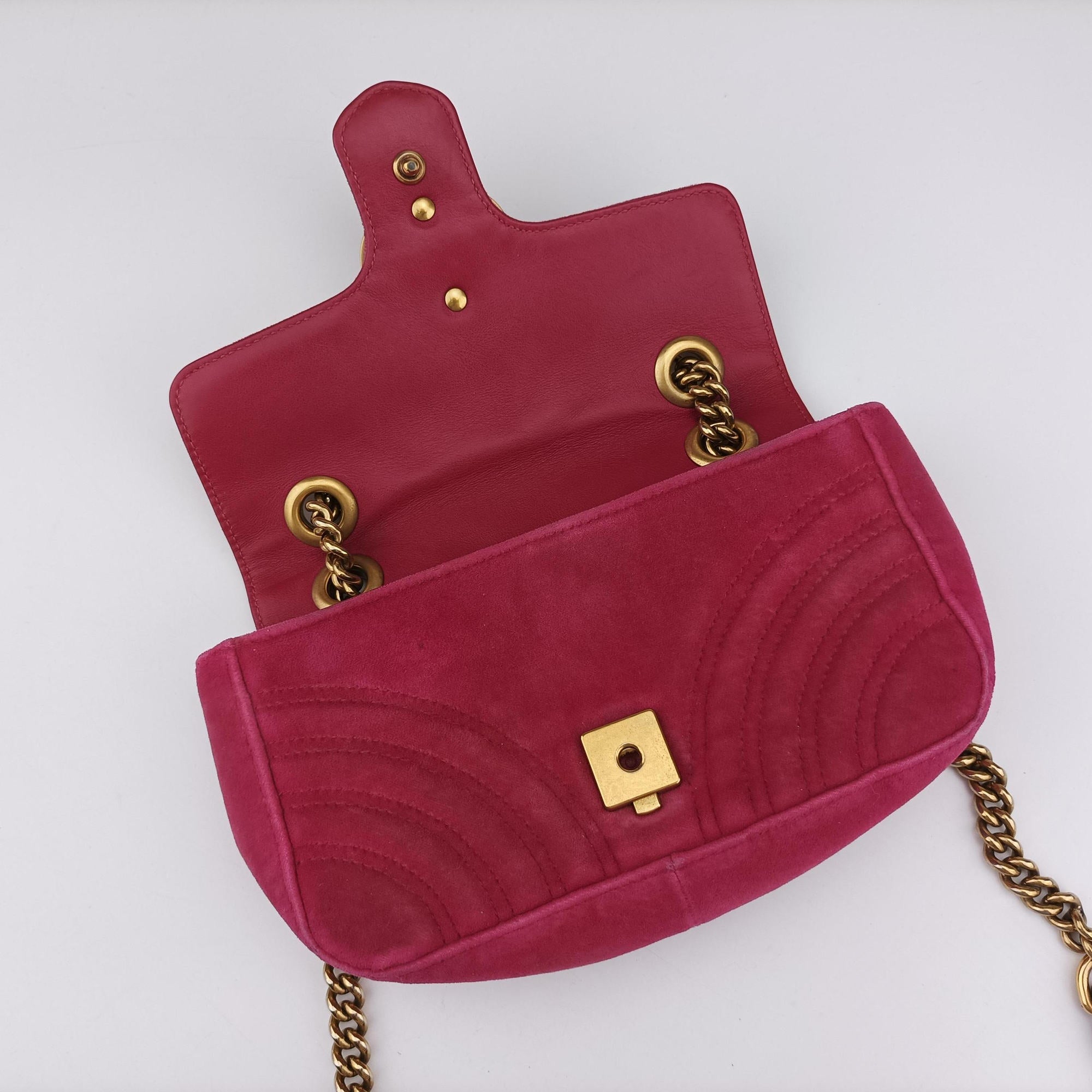 GG Marmont Pink velour 446744 A021967262GGマーモント ピンク ベロア 446744 A021967262