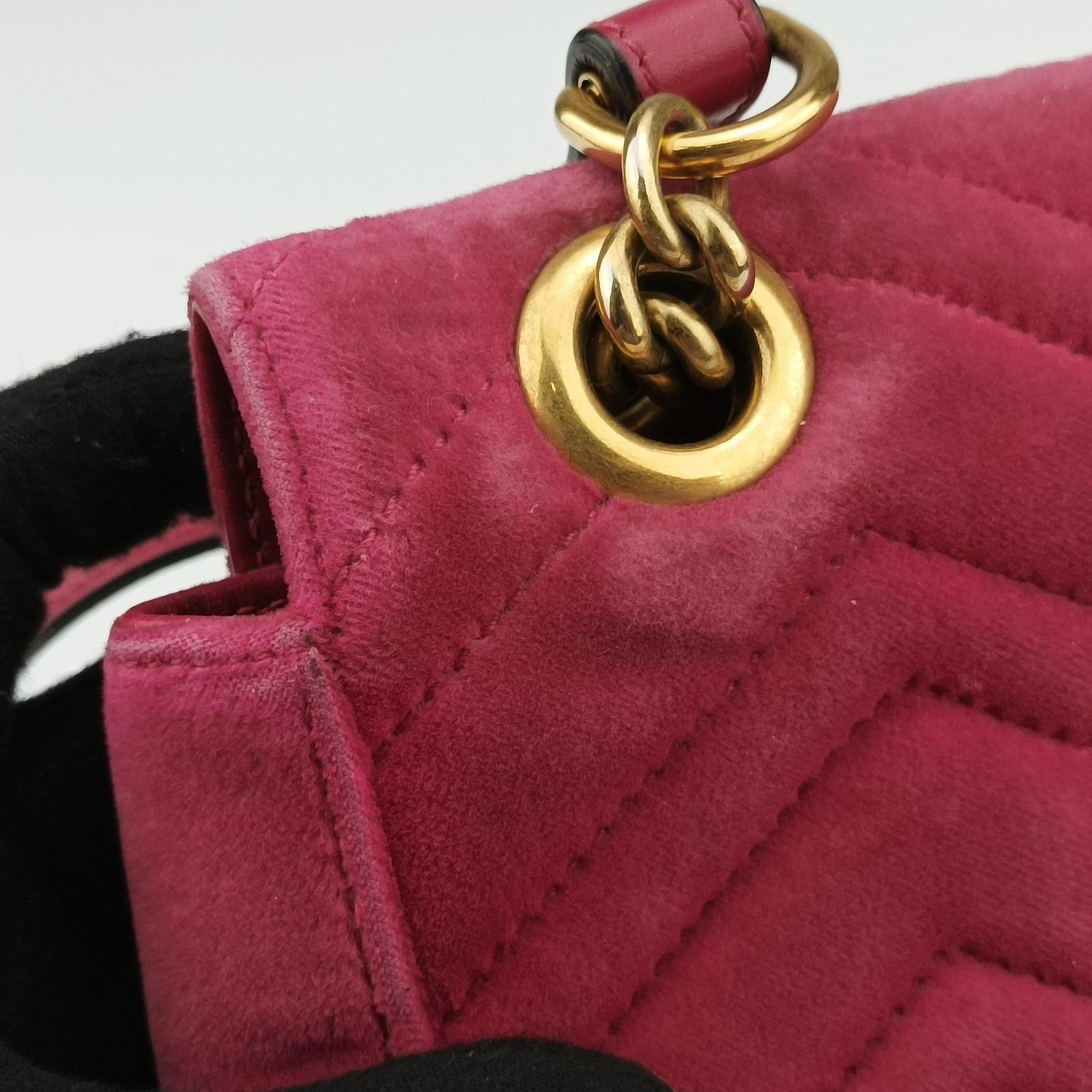 GG Marmont Pink velour 446744 A021967262GGマーモント ピンク ベロア 446744 A021967262