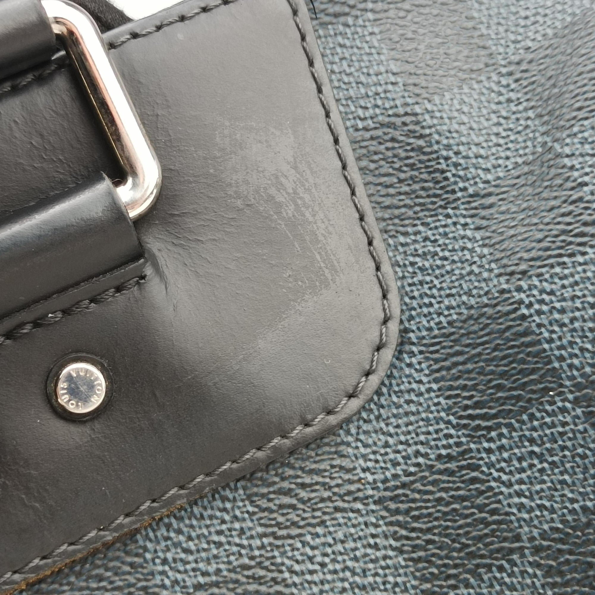 Porte-Documents Jour Black×Navy Damier Cobalt N42241 SR0195ポルトドキュマンジュール PDJ ブラック×ネイビー ダミエ コバルト N42241 SR0195
