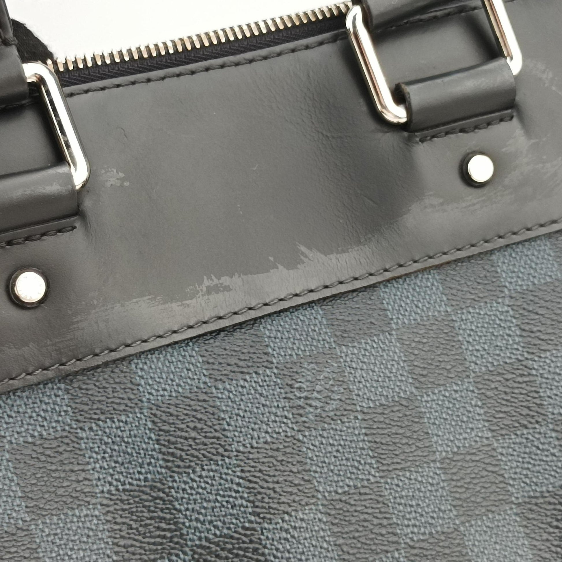 Porte-Documents Jour Black×Navy Damier Cobalt N42241 SR0195ポルトドキュマンジュール PDJ ブラック×ネイビー ダミエ コバルト N42241 SR0195