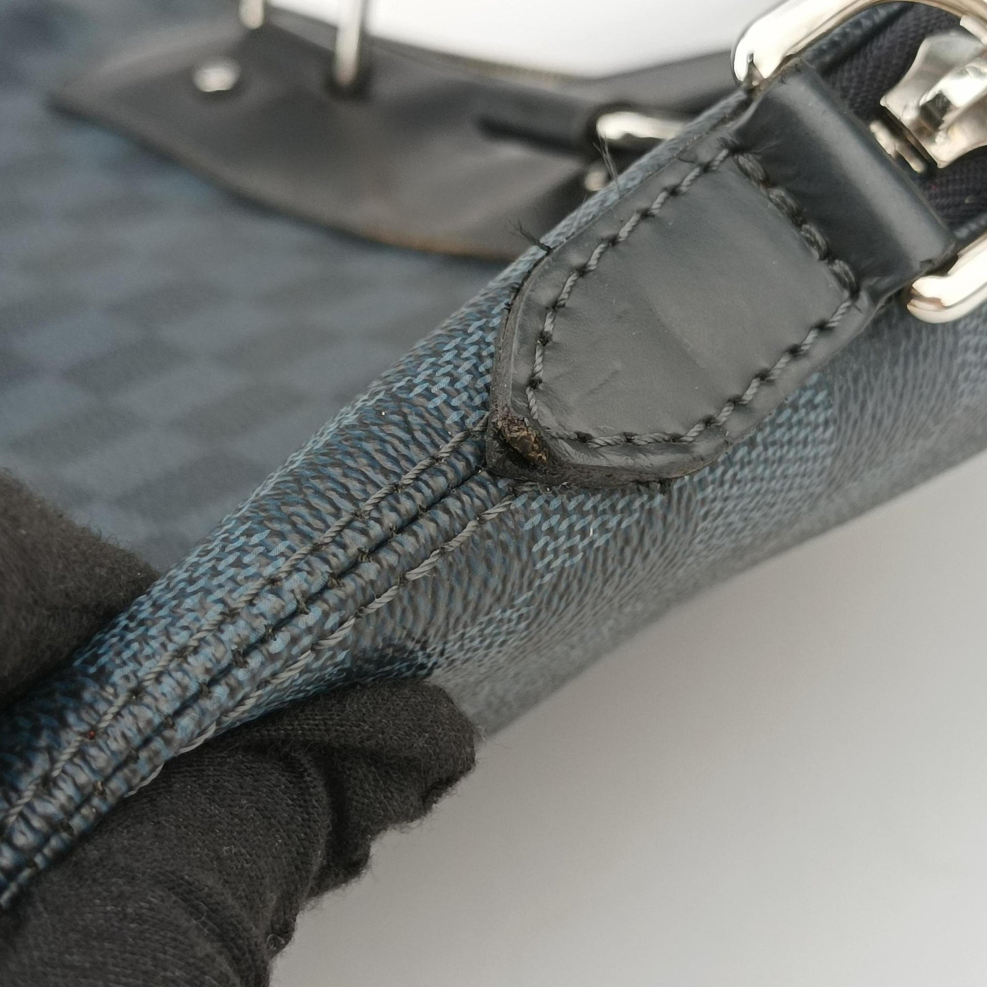 Porte-Documents Jour Black×Navy Damier Cobalt N42241 SR0195ポルトドキュマンジュール PDJ ブラック×ネイビー ダミエ コバルト N42241 SR0195