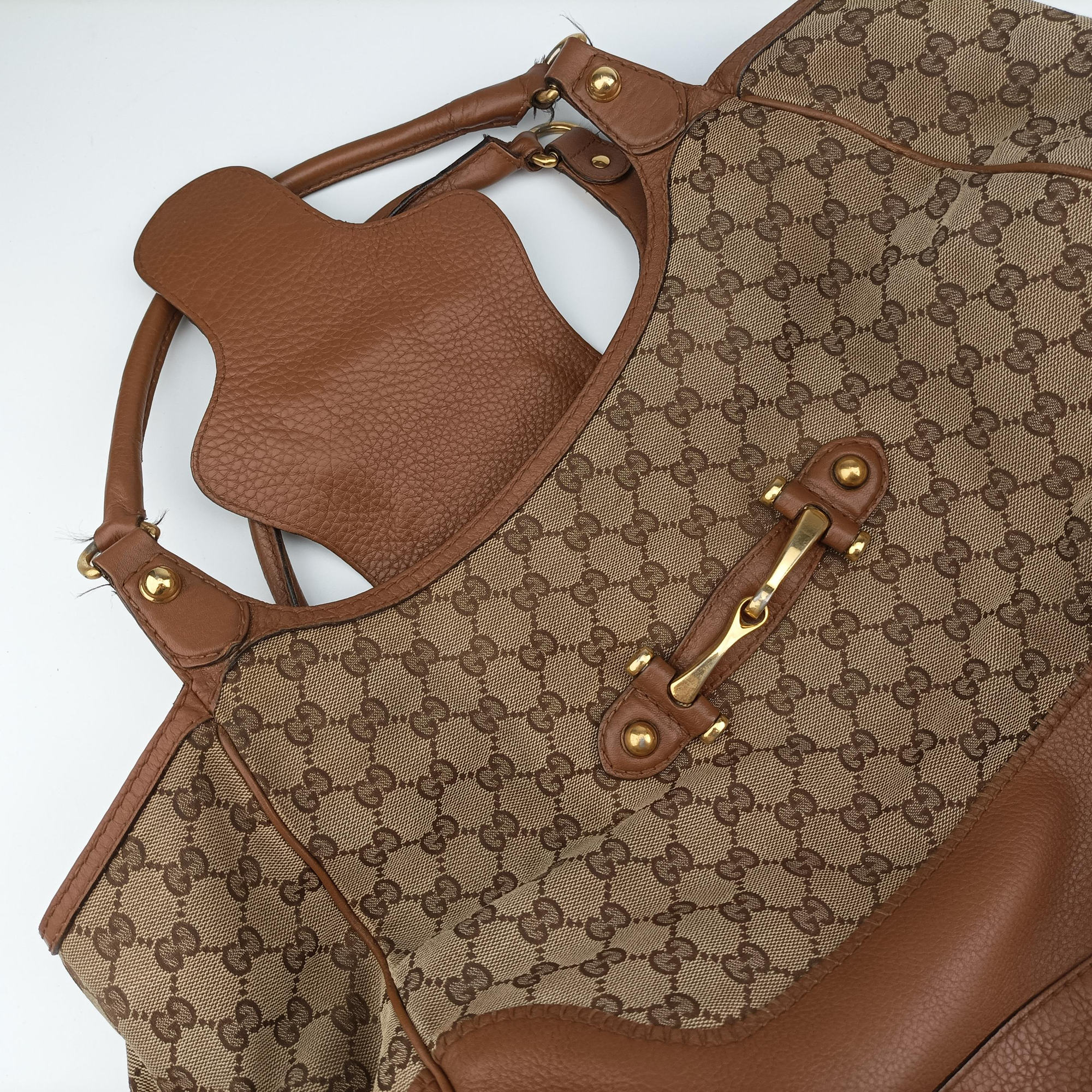 Guccissima New Pelham horsebit Brown canvas×leather 223958 F5322691グッチシマ ニューペラム ホースビット ブラウン キャンバス×レザー 223958 F5322691