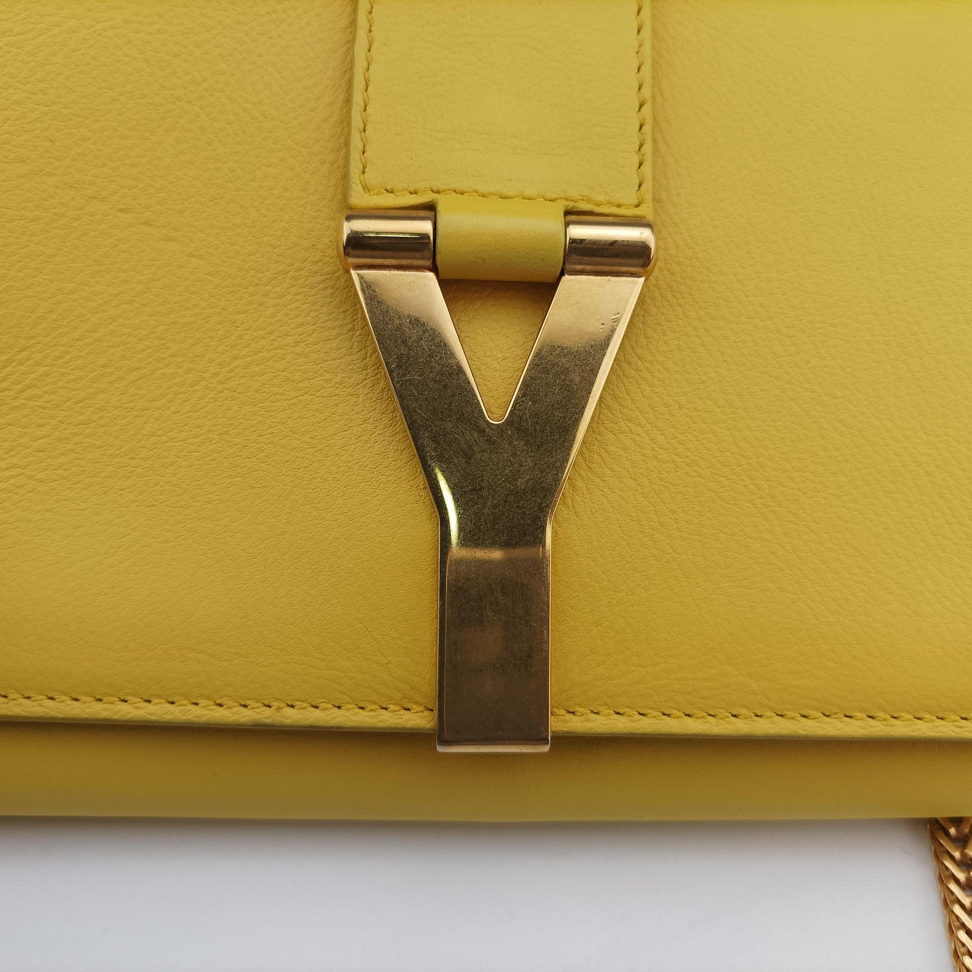 ChYc Mini Y Line Classic Cabasique WOC Yellow Leather 311215 311215.529258Yライン イエロー レザー 311215 311215.529258