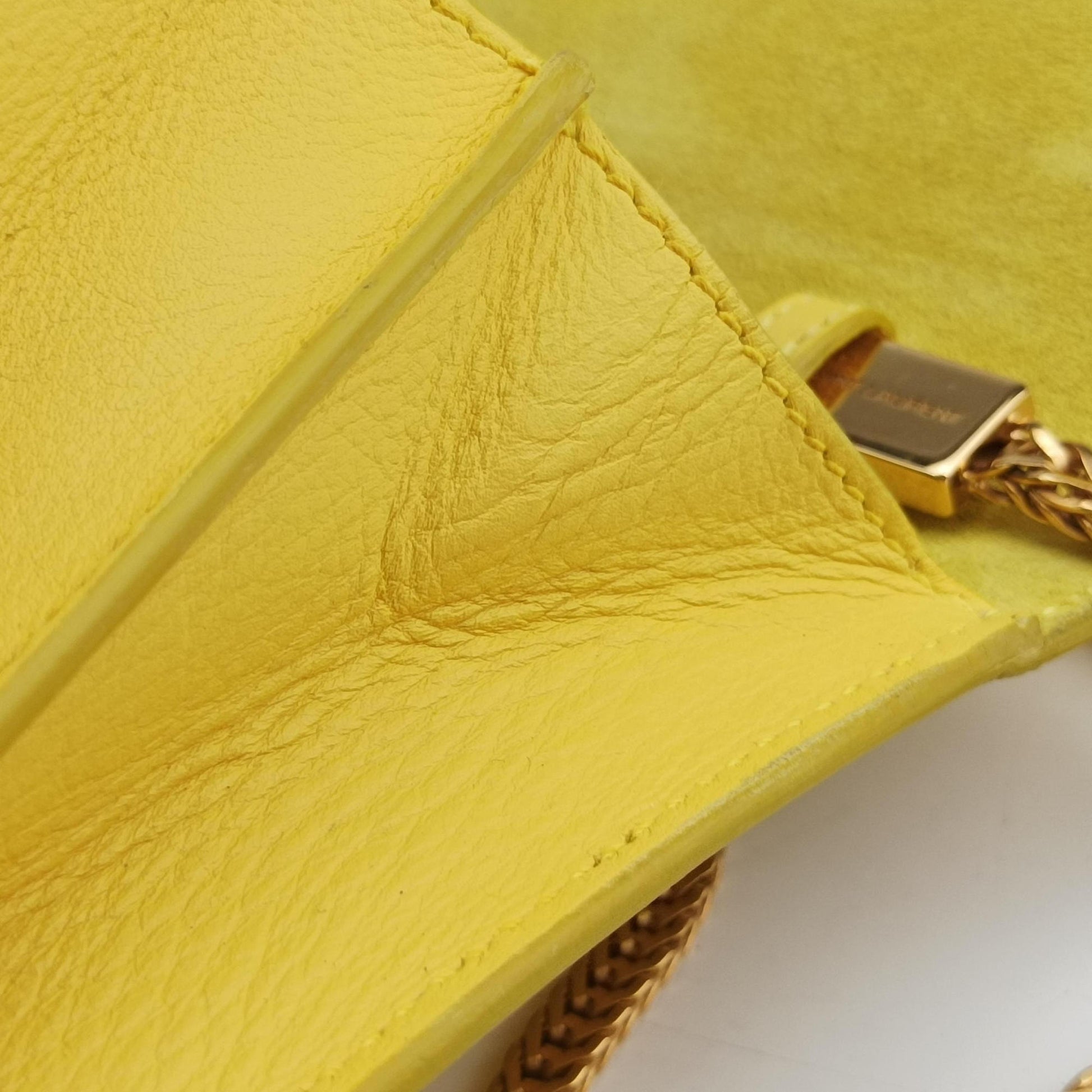 ChYc Mini Y Line Classic Cabasique WOC Yellow Leather 311215 311215.529258Yライン イエロー レザー 311215 311215.529258