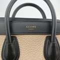 Luggage Micro shopper Beige×black×blue Leather W-CU-3105ラゲージマイクロショッパー ベージュ×ブラック×ブルー レザー W-CU-3105