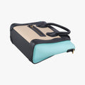 Luggage Micro shopper Beige×black×blue Leather W-CU-3105ラゲージマイクロショッパー ベージュ×ブラック×ブルー レザー W-CU-3105