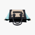Luggage Micro shopper Beige×black×blue Leather W-CU-3105ラゲージマイクロショッパー ベージュ×ブラック×ブルー レザー W-CU-3105