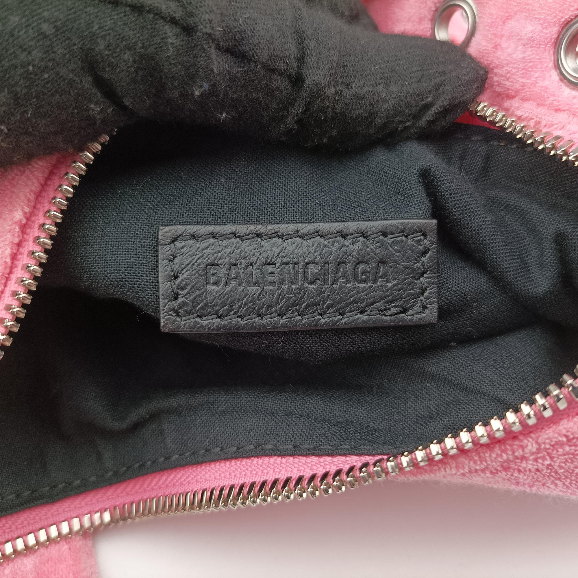 Le Cagole mini Pink Pile Fabric 671309.5812.O.002123ル カゴール ミニ ピンク パイル ファブリック 671309.5812.O.002123