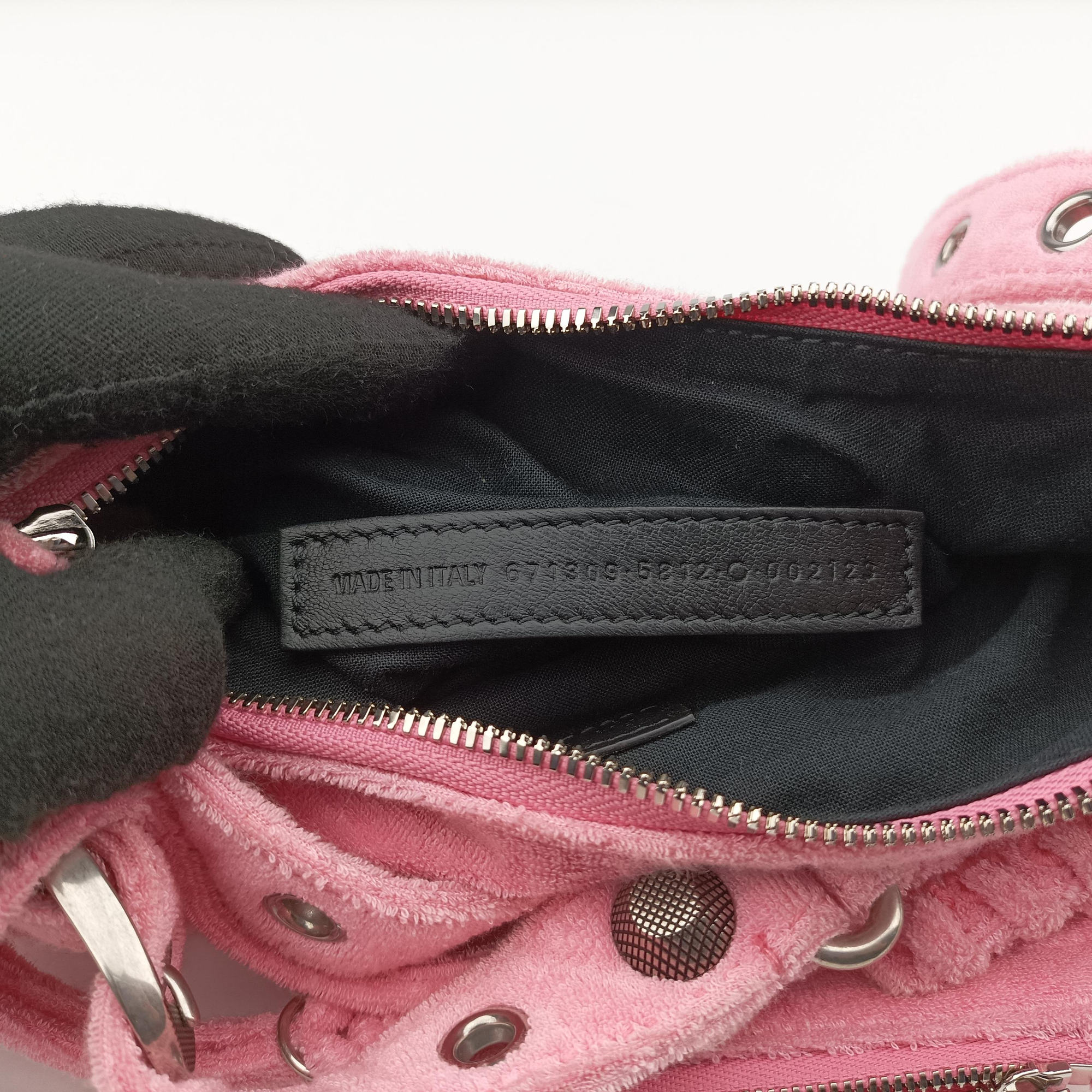 Le Cagole mini Pink Pile Fabric 671309.5812.O.002123ル カゴール ミニ ピンク パイル ファブリック 671309.5812.O.002123