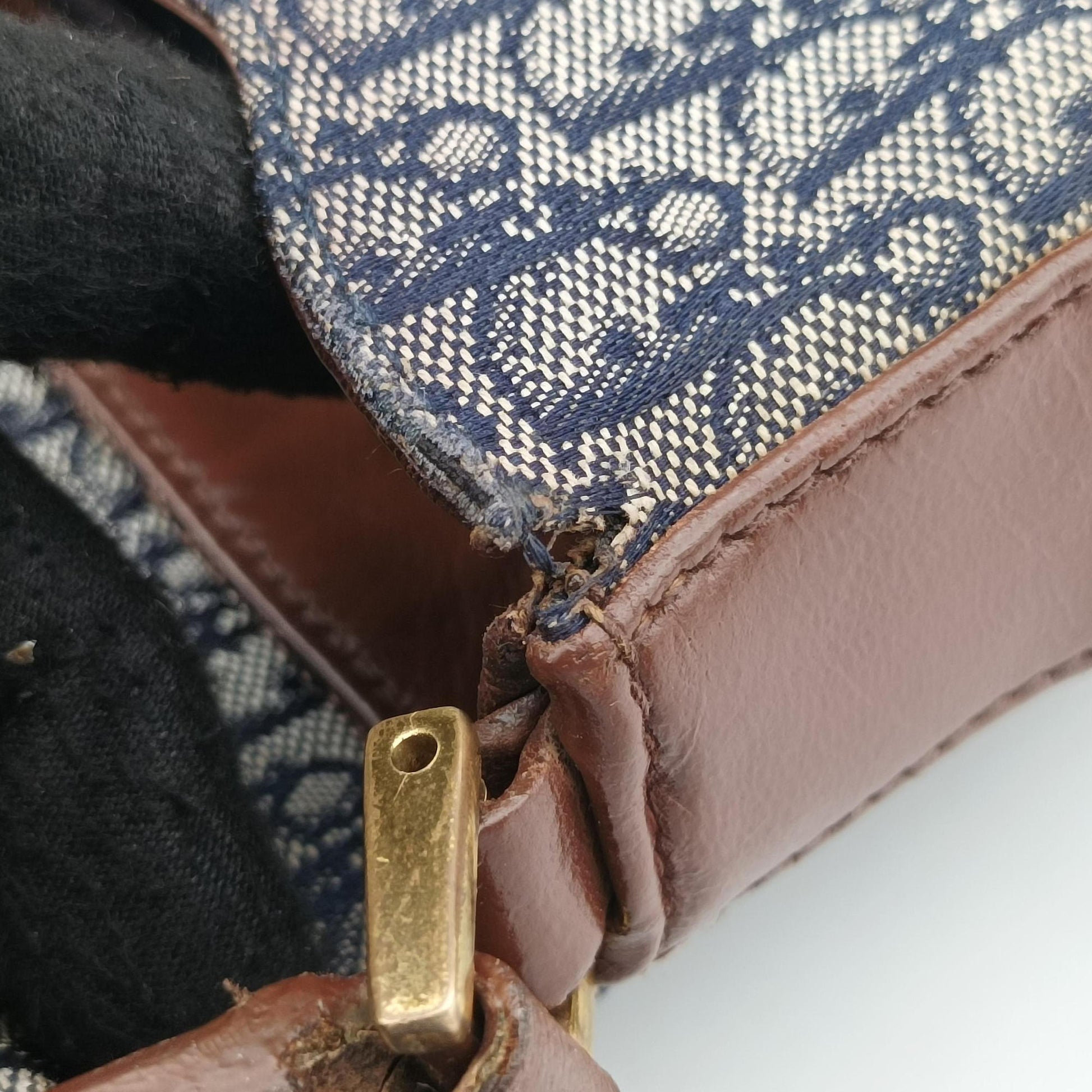 Street Chic Brown×blue canvasxleather 14BM-1022ストリートシック ブラウン×ブルー キャンバスxレザー 14BM-1022