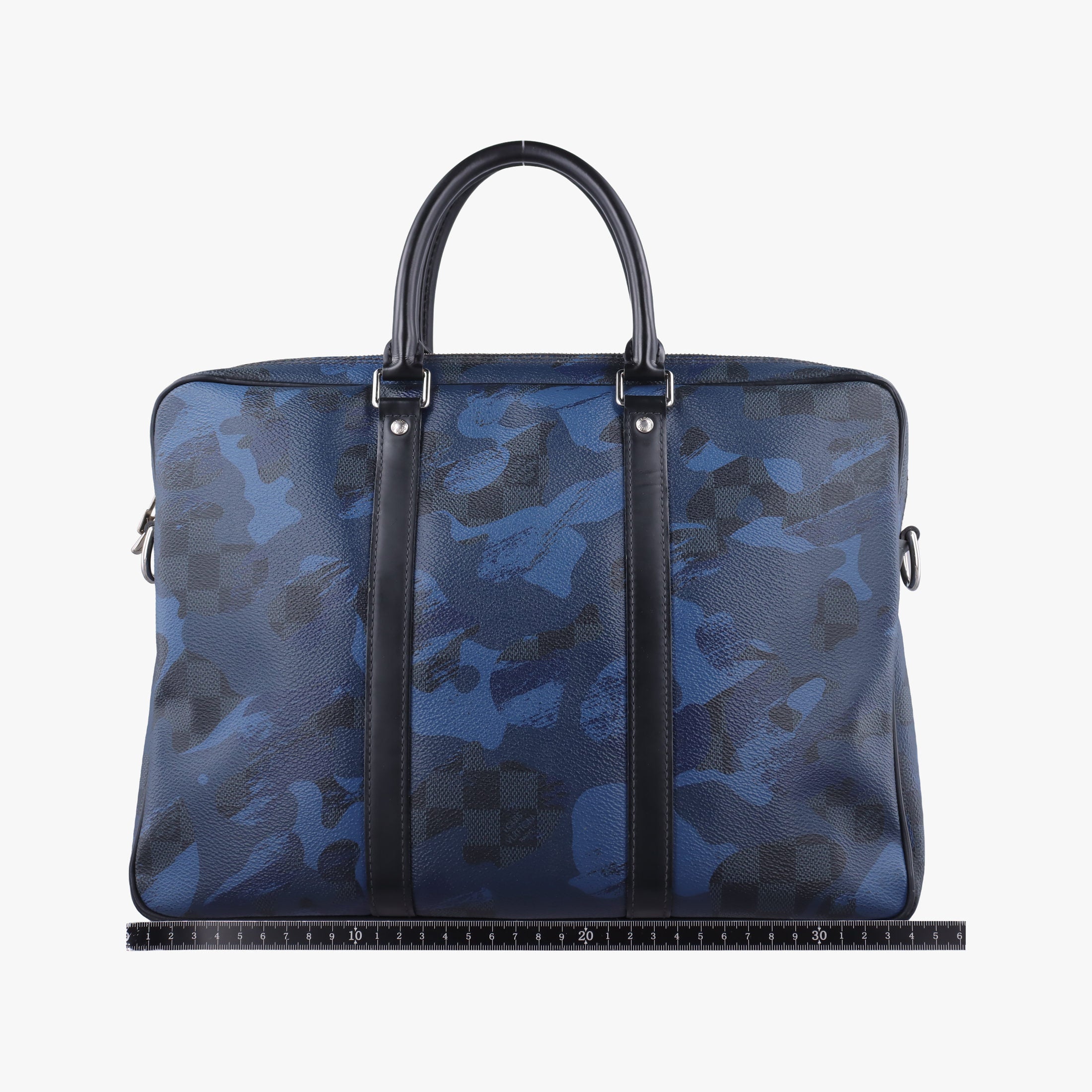 Porte Documents VoyagePM Blue Camouflage Damier Cobalt Canvas N41507 GI1156ポルトドキュマンヴォワヤージュPM ブルー カモフラージュ ダミエ コバルトキャンバス N41507 GI1156