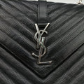 COLLEGE Medium Black Chevron-quilted leather 600279 TCT600279.0620カレッジ ミディアム ブラック キルティングレザー 600279 TCT600279.0620
