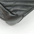 COLLEGE Medium Black Chevron-quilted leather 600279 TCT600279.0620カレッジ ミディアム ブラック キルティングレザー 600279 TCT600279.0620