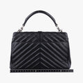 COLLEGE Medium Black Chevron-quilted leather 600279 TCT600279.0620カレッジ ミディアム ブラック キルティングレザー 600279 TCT600279.0620