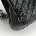 COLLEGE Medium Black Chevron-quilted leather 600279 TCT600279.0620カレッジ ミディアム ブラック キルティングレザー 600279 TCT600279.0620