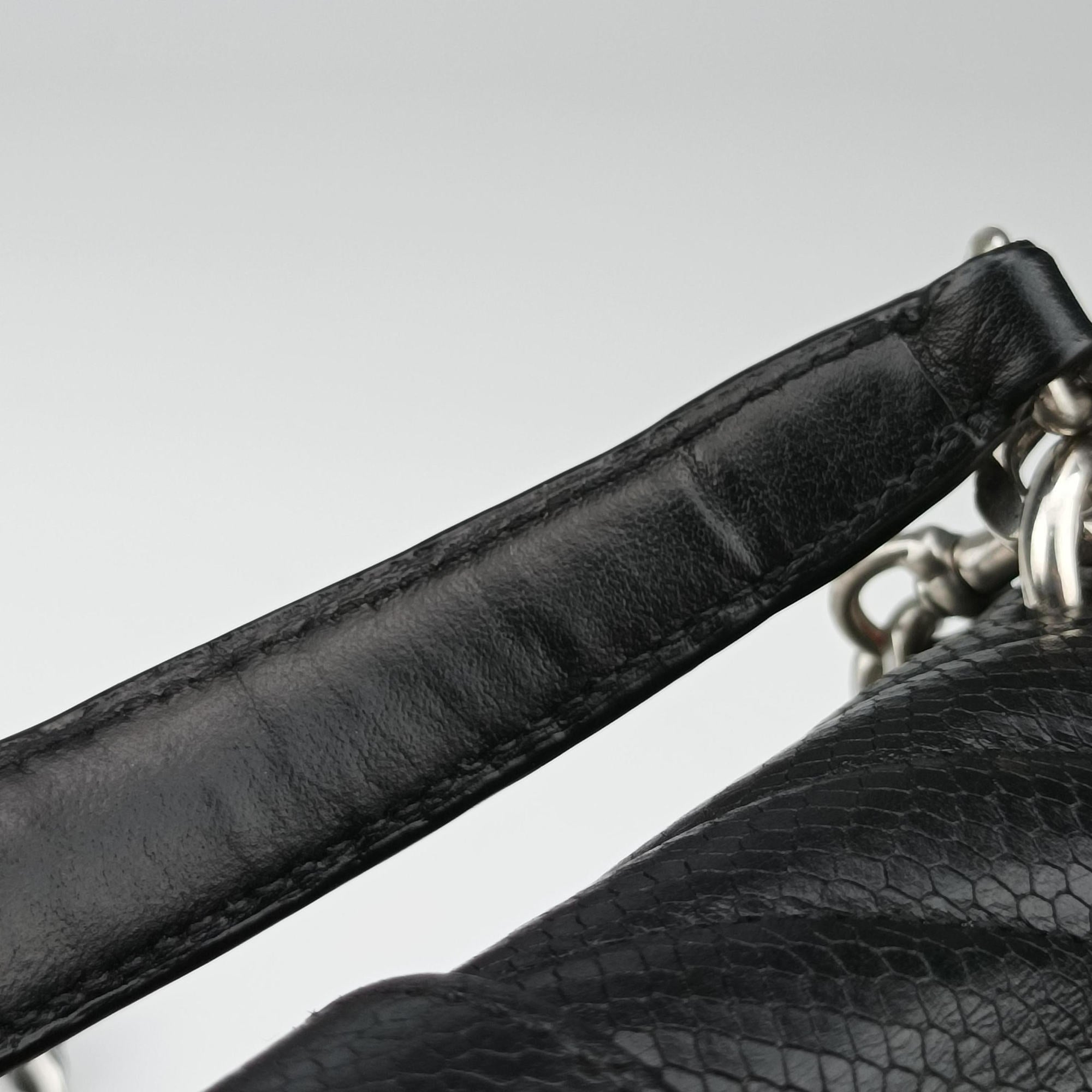 COLLEGE Medium Black Chevron-quilted leather 600279 TCT600279.0620カレッジ ミディアム ブラック キルティングレザー 600279 TCT600279.0620