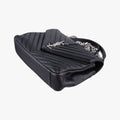 COLLEGE Medium Black Chevron-quilted leather 600279 TCT600279.0620カレッジ ミディアム ブラック キルティングレザー 600279 TCT600279.0620
