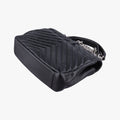 COLLEGE Medium Black Chevron-quilted leather 600279 TCT600279.0620カレッジ ミディアム ブラック キルティングレザー 600279 TCT600279.0620