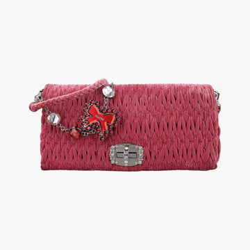 Miu Crystal Pink Leather RP0169 142ミュウクリスタル ピンク レザー RP0169 142