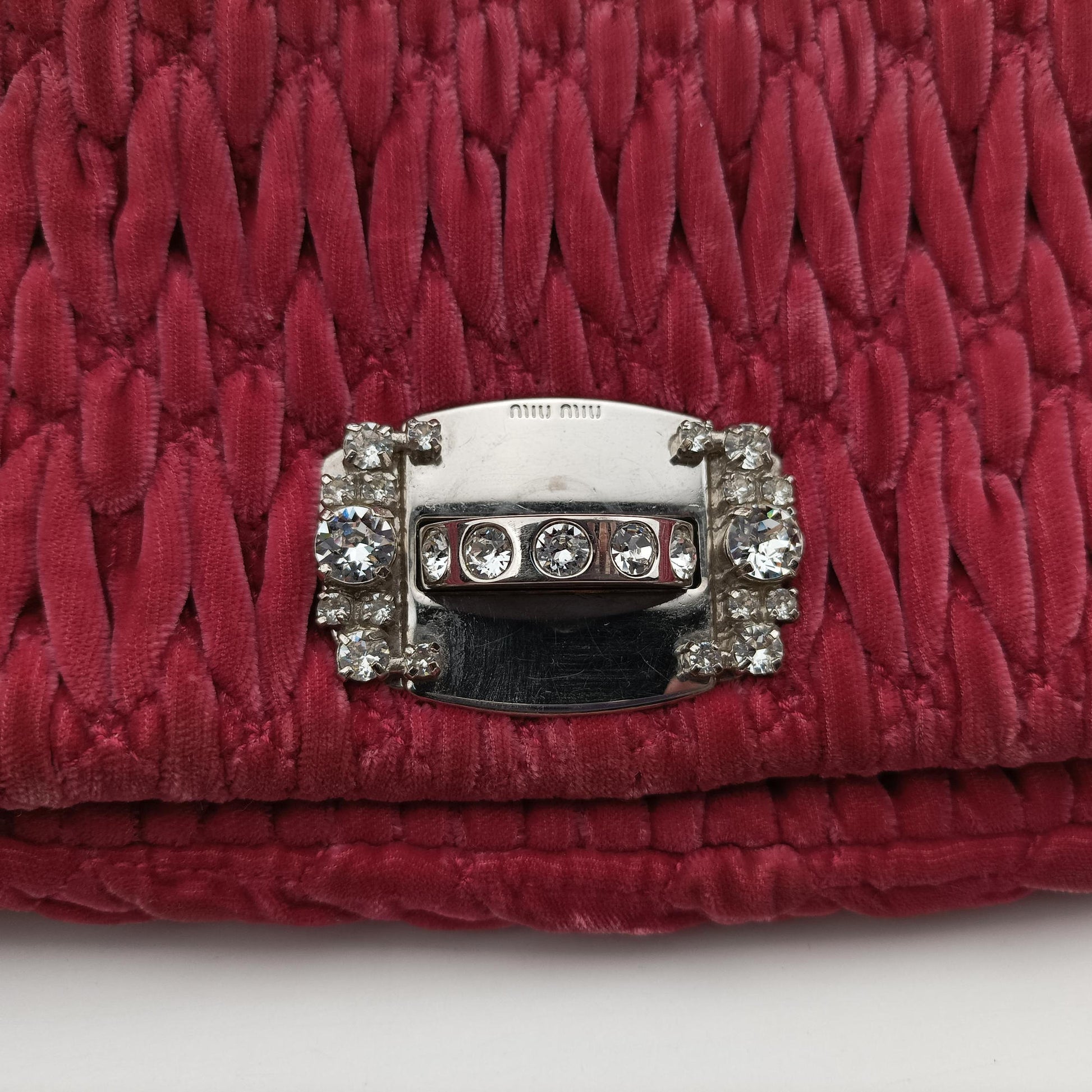 Miu Crystal Pink Leather RP0169 142ミュウクリスタル ピンク レザー RP0169 142