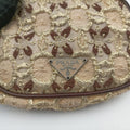 Kisslock BeigexBrown fabric 26キスロック ベージュxブラウン ファブリック BT0323 26