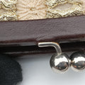 Kisslock BeigexBrown fabric 26キスロック ベージュxブラウン ファブリック BT0323 26