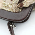 Kisslock BeigexBrown fabric 26キスロック ベージュxブラウン ファブリック BT0323 26