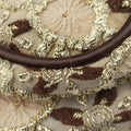 Kisslock BeigexBrown fabric 26キスロック ベージュxブラウン ファブリック BT0323 26