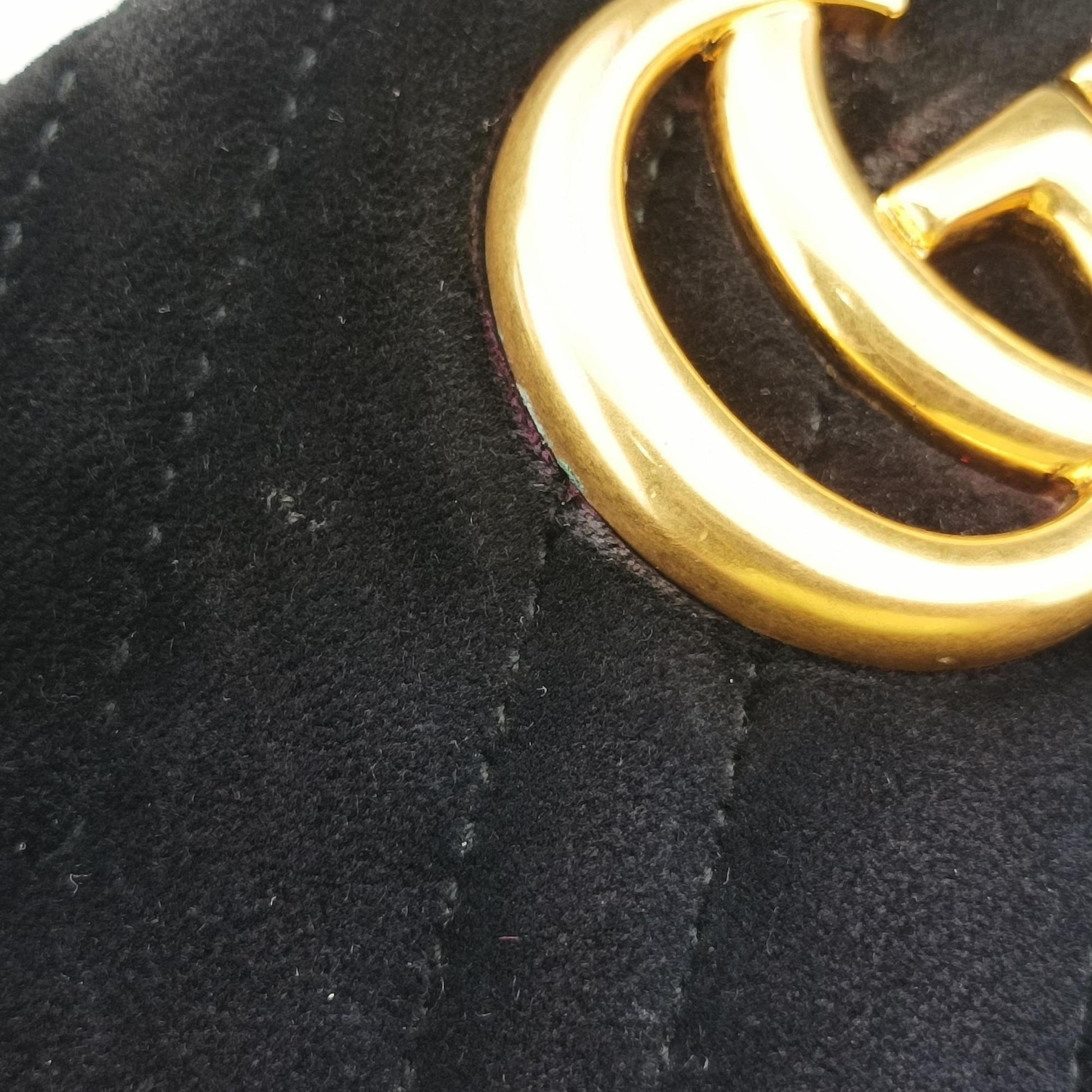 GG Marmont Black×Multicolour velour 447632 F025171587GGマーモント ブラック×マルチカラー ベロア 447632 F025171587