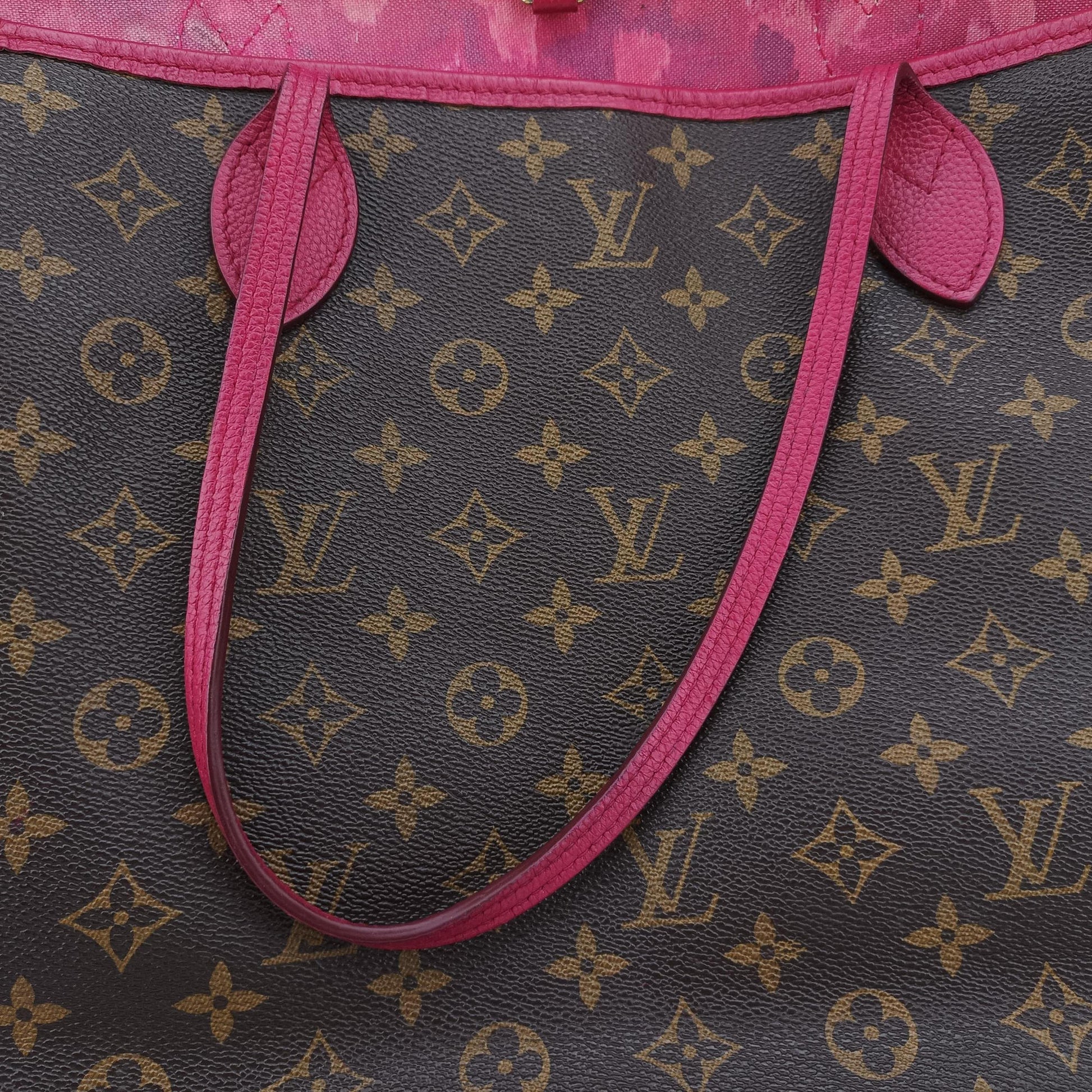 Neverfull GM Ikat Flower brown×ROSE INDIEN Monogram Canvas M40876 TJ1123ネヴァーフルGM イカットフラワー モノグラム/ブラウン×ローズアンディアン モノグラムキャンバス M40876 TJ1123