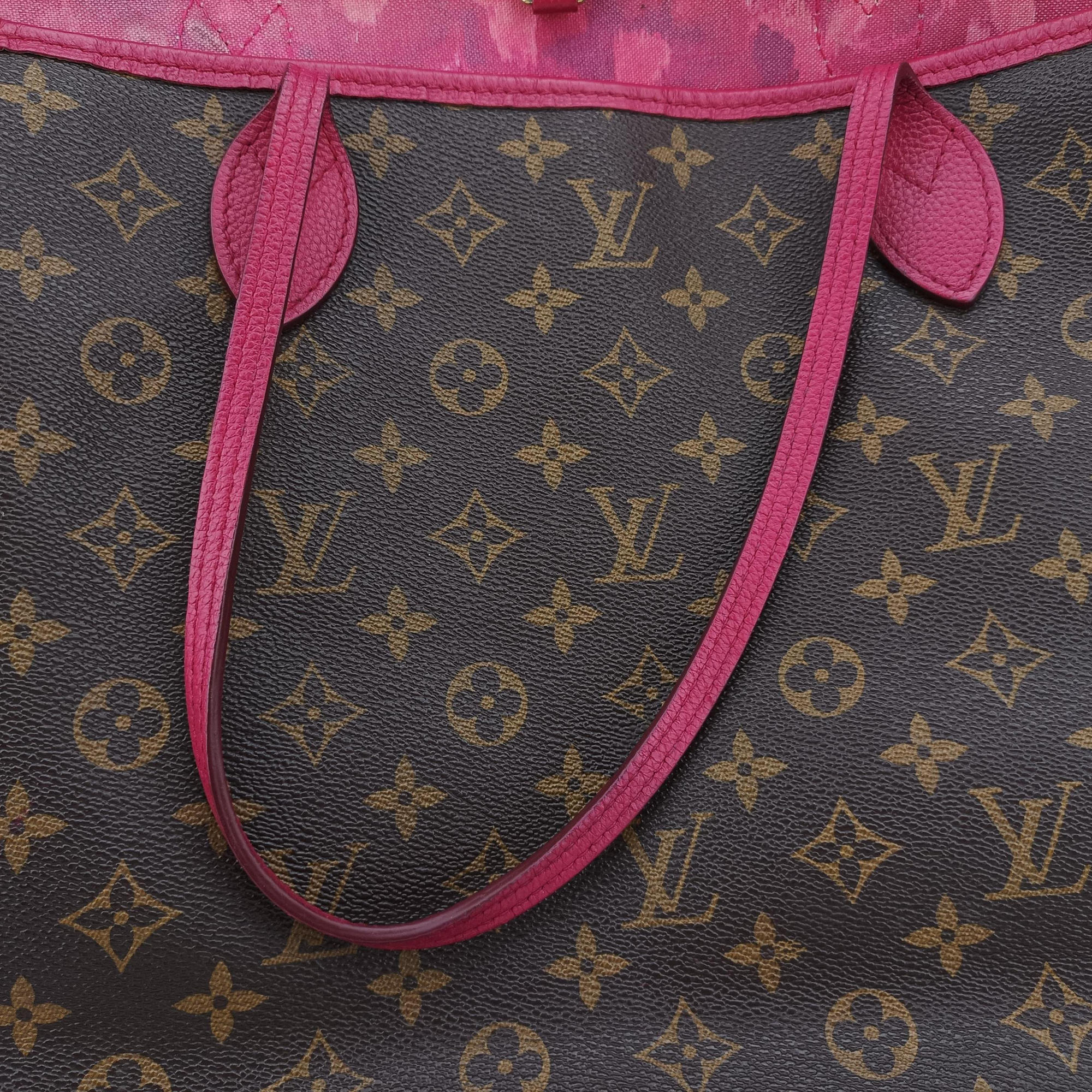 Neverfull GM Ikat Flower brown×ROSE INDIEN Monogram Canvas M40876 TJ1123ネヴァーフルGM イカットフラワー モノグラム/ブラウン×ローズアンディアン モノグラムキャンバス M40876 TJ1123