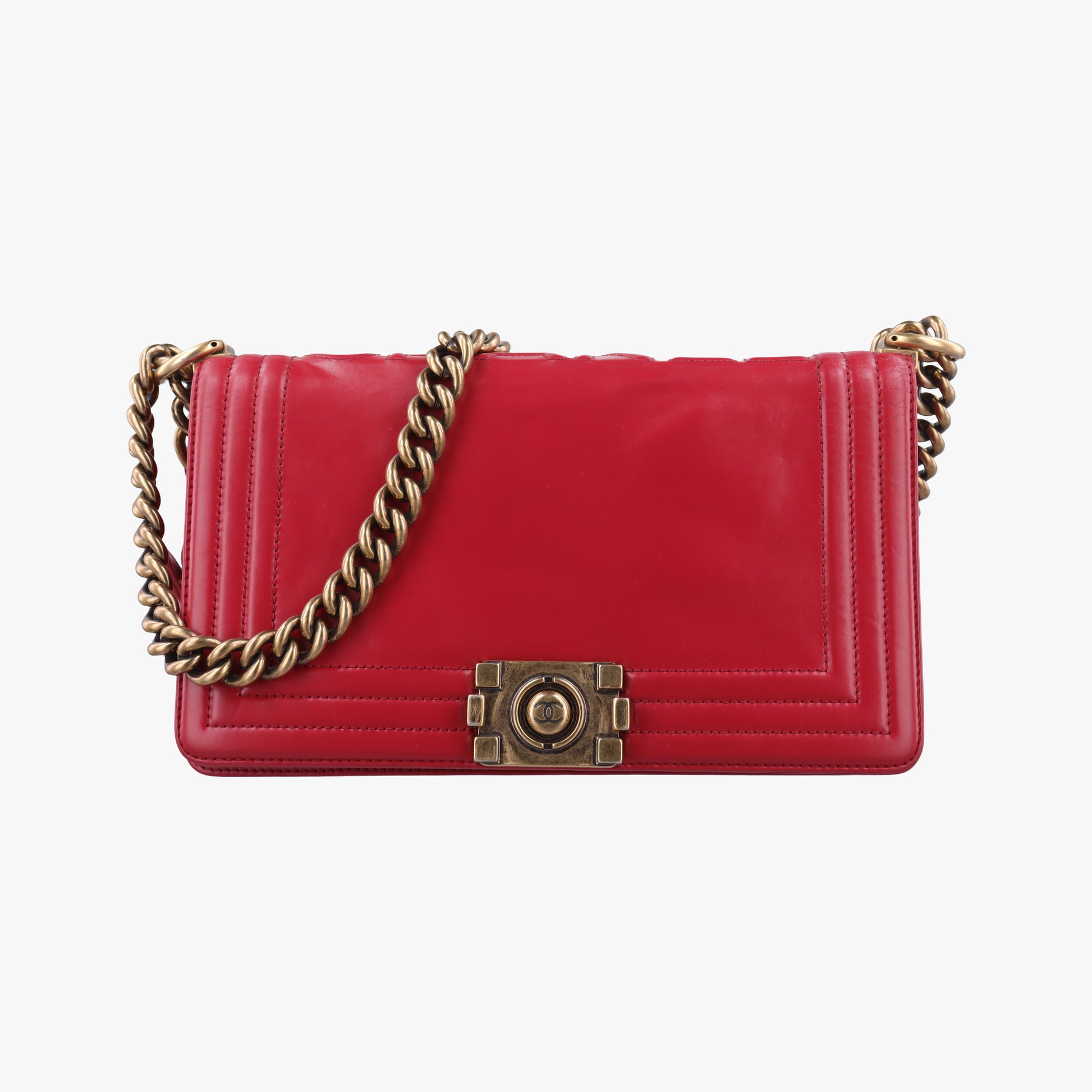 BOY CHANEL Red Leather A66713 15642116ボーイシャネル レッド レザー A66713 15642116