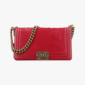 BOY CHANEL Red Leather A66713 15642116ボーイシャネル レッド レザー A66713 15642116