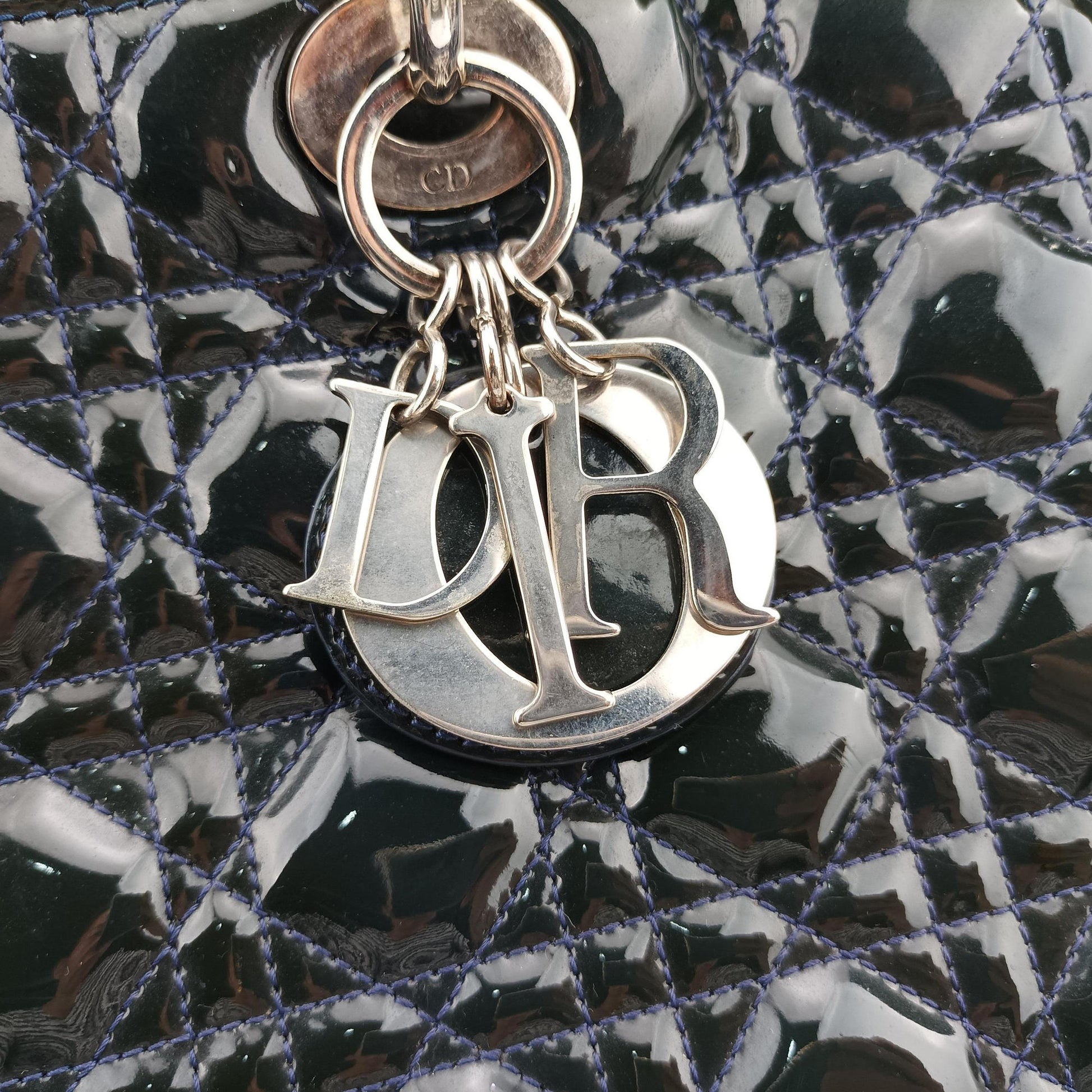 Lady Dior DarkGreen Patent 05CMA-0151レディディオール ダークグリーン パテント 05CMA-0151