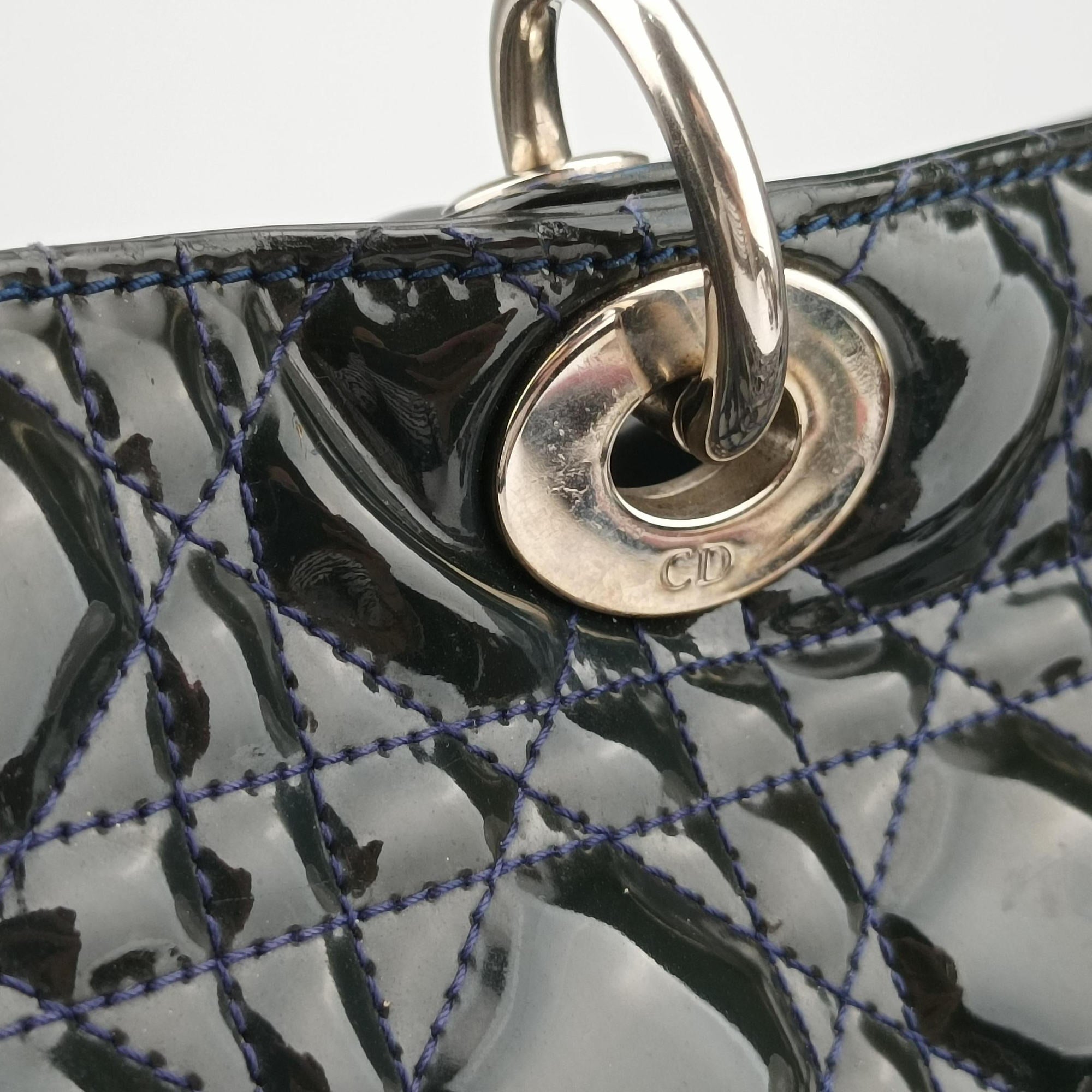 Lady Dior DarkGreen Patent 05CMA-0151レディディオール ダークグリーン パテント 05CMA-0151