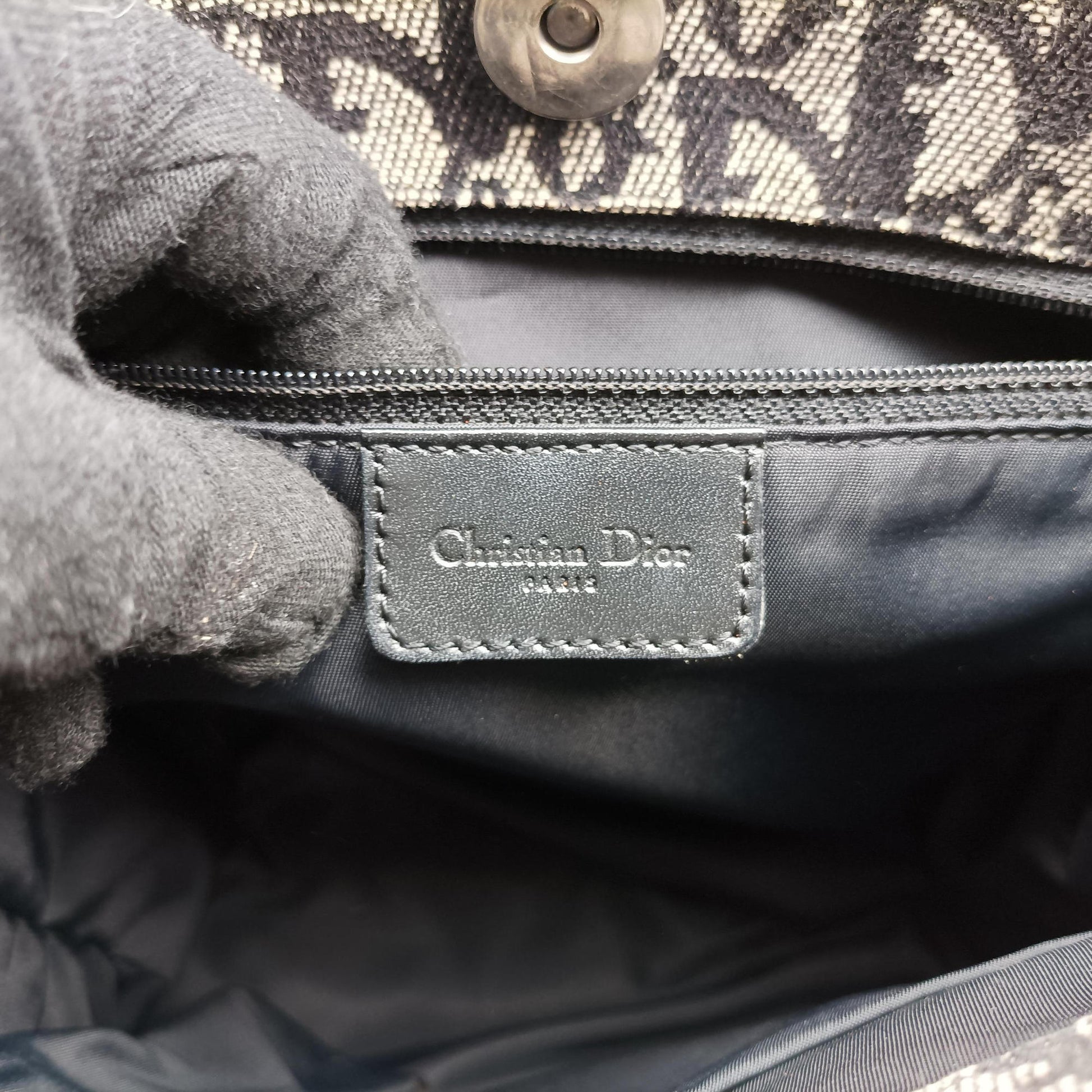 Trotter Tote Navy Jacquard × Leather 06 RU 0043トロッター トート ネイビー ジャガード×レザー 06 RU 0043