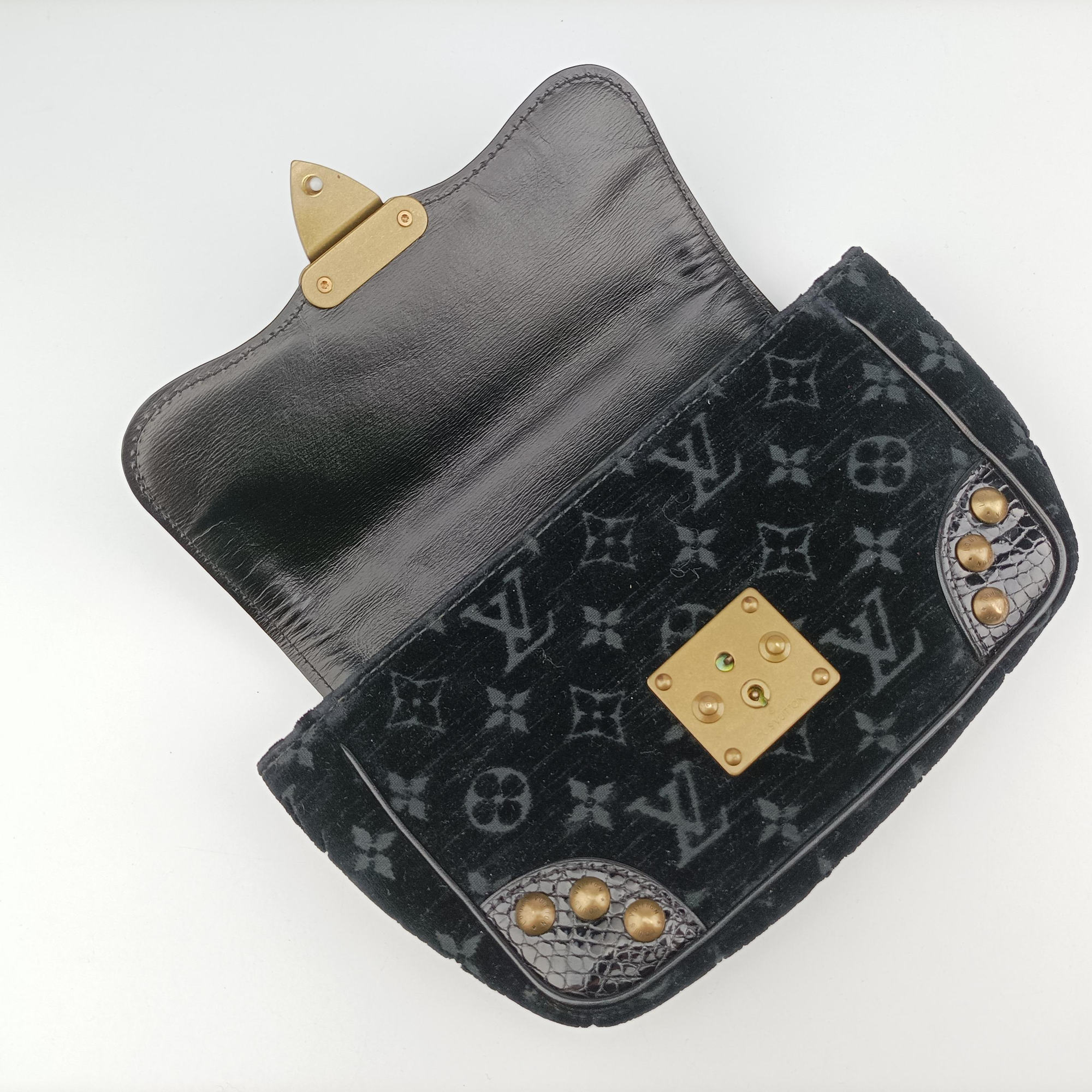 Irvine black Velour×Alligator M92733 MI0094アーヴァイン ブラック ベロア×アリゲーター M92733 MI0094