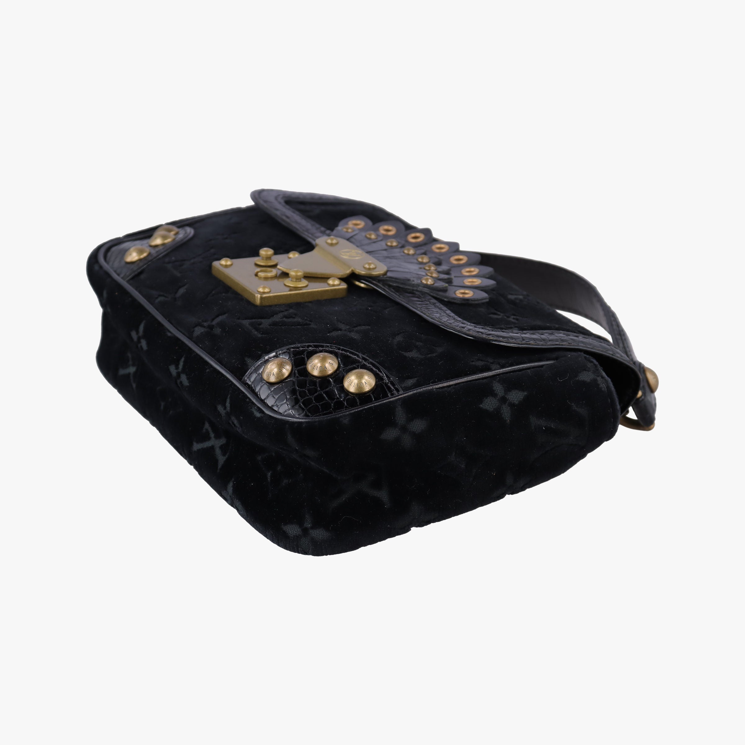 Irvine black Velour×Alligator M92733 MI0094アーヴァイン ブラック ベロア×アリゲーター M92733 MI0094