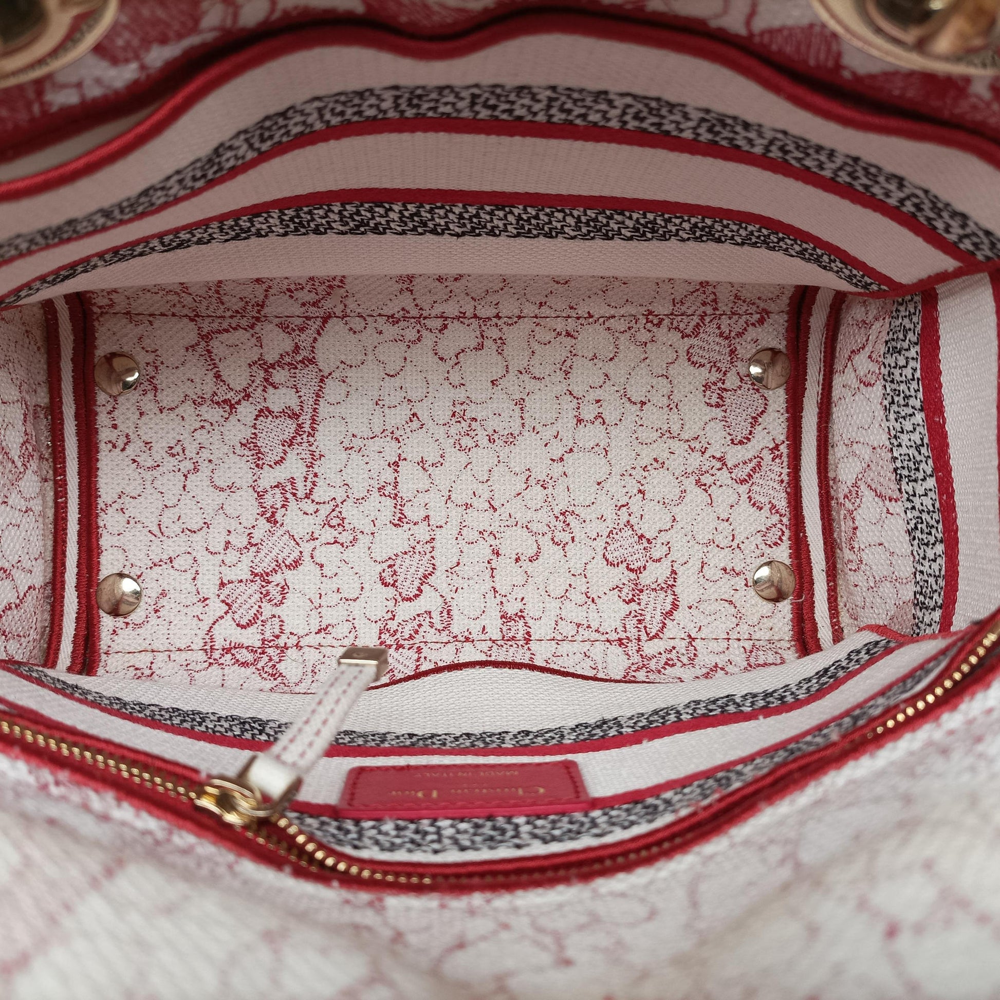 D-Lite Medium Royaume Red×multicolor canvas 50-MA-0251ディーライト ミディアム ロワイヨーム レッド×マルチカラー キャンバス 50-MA-0251