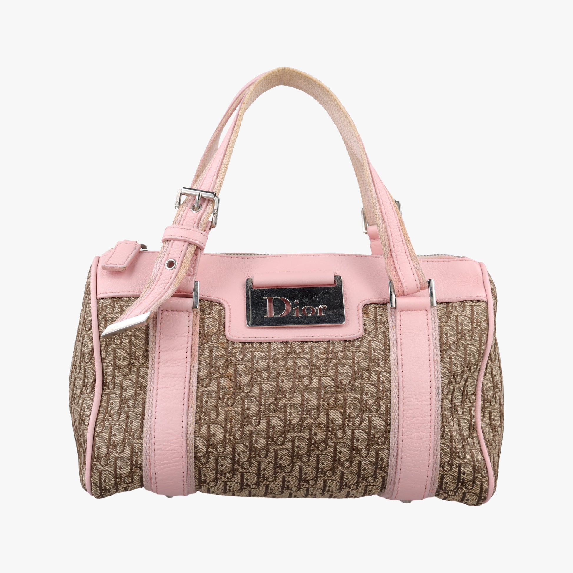 Street Chic  Pink×Beige Canvas x Leather 07-BO-0036ストリートシック ピンク×ベージュ キャンバス×レザー 07-BO-0036