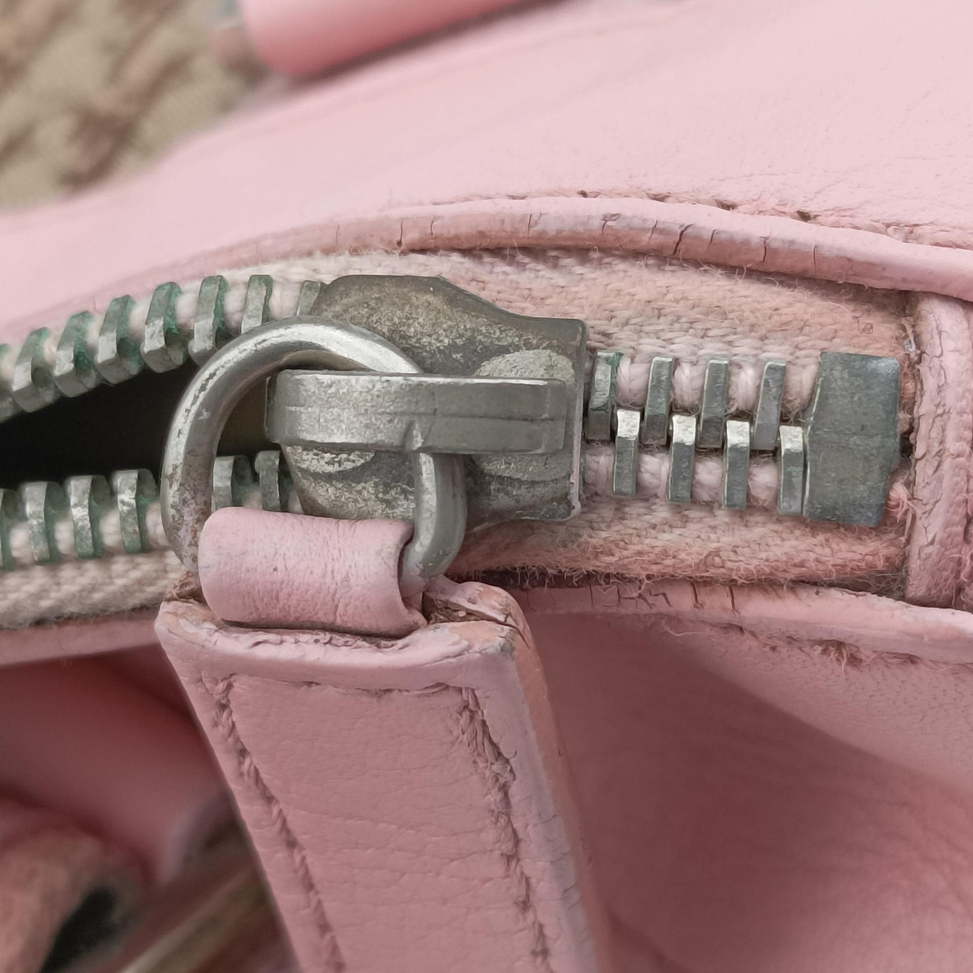 Street Chic  Pink×Beige Canvas x Leather 07-BO-0036ストリートシック ピンク×ベージュ キャンバス×レザー 07-BO-0036