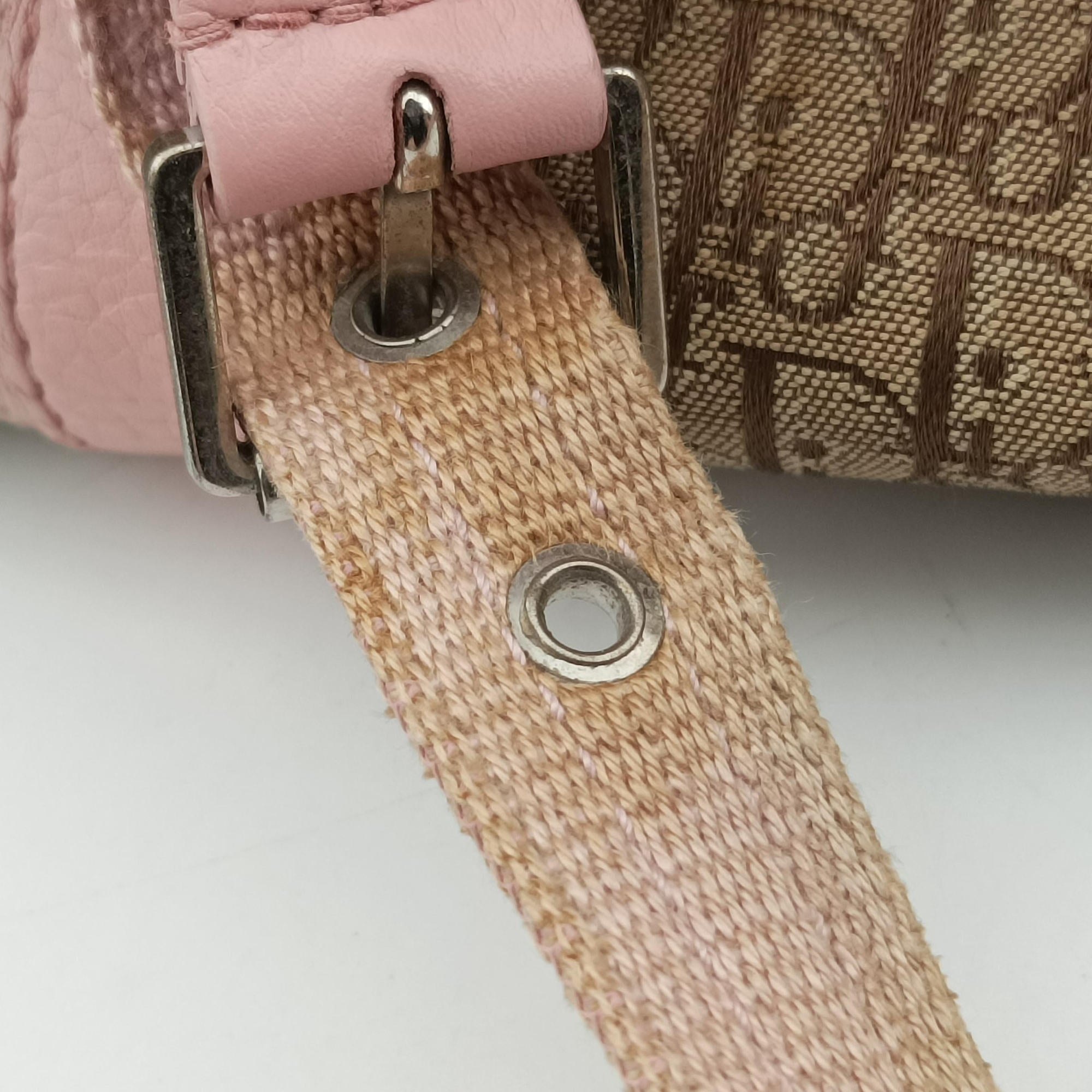 Street Chic  Pink×Beige Canvas x Leather 07-BO-0036ストリートシック ピンク×ベージュ キャンバス×レザー 07-BO-0036
