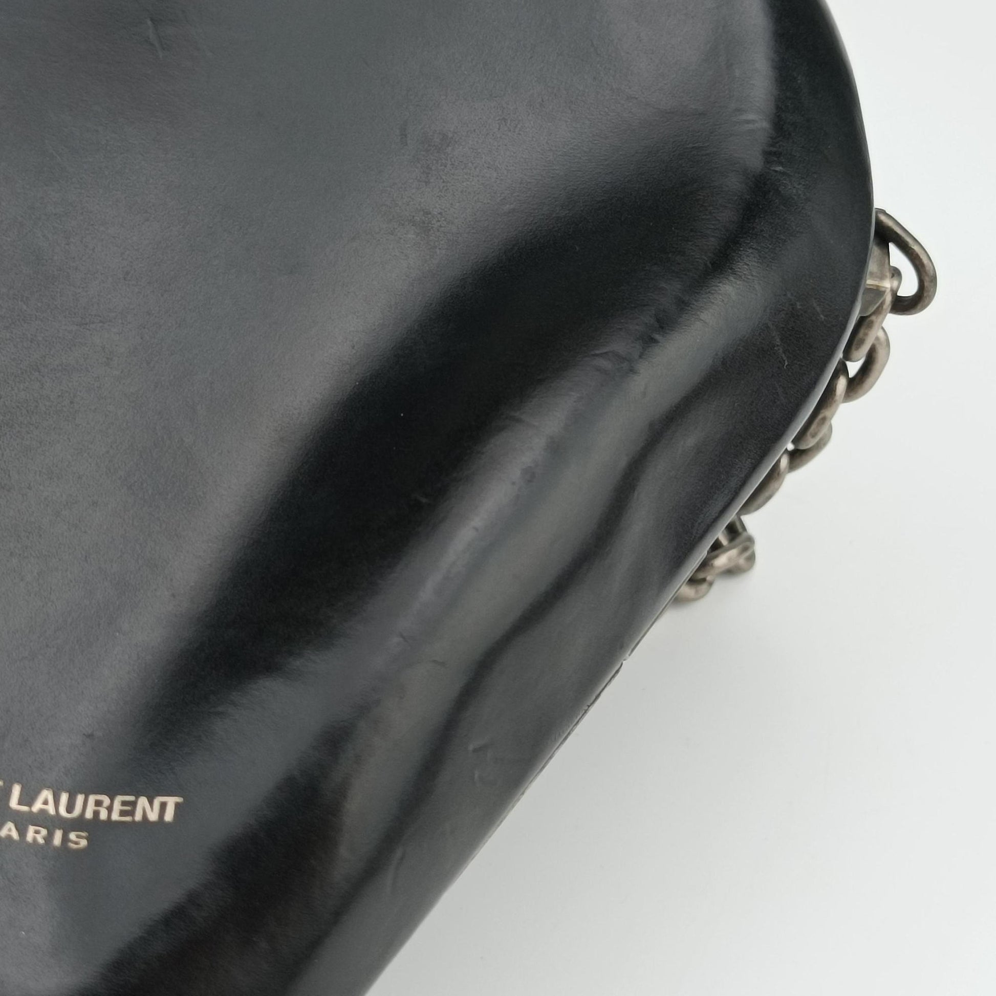 Love box heart Black Leather 564323 BCI564323.0319ラブボックス ハート型 ブラック レザー 564323 BCI564323.0319