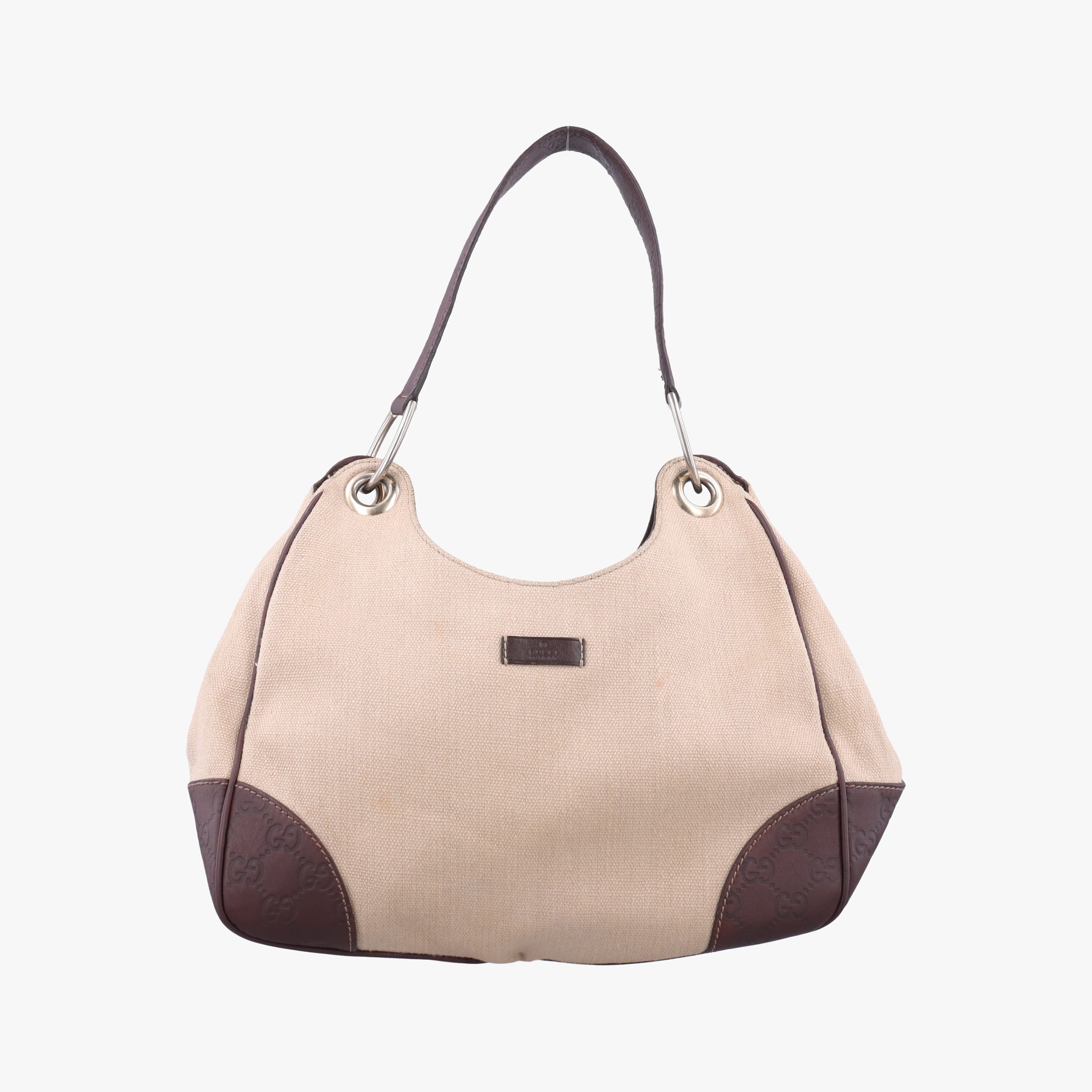 Guccissima Beige x brown Leather×Canvas 257265 F8510783グッチシマ ベージュ×ブラウン レザー×キャンバス 257265 F8510783