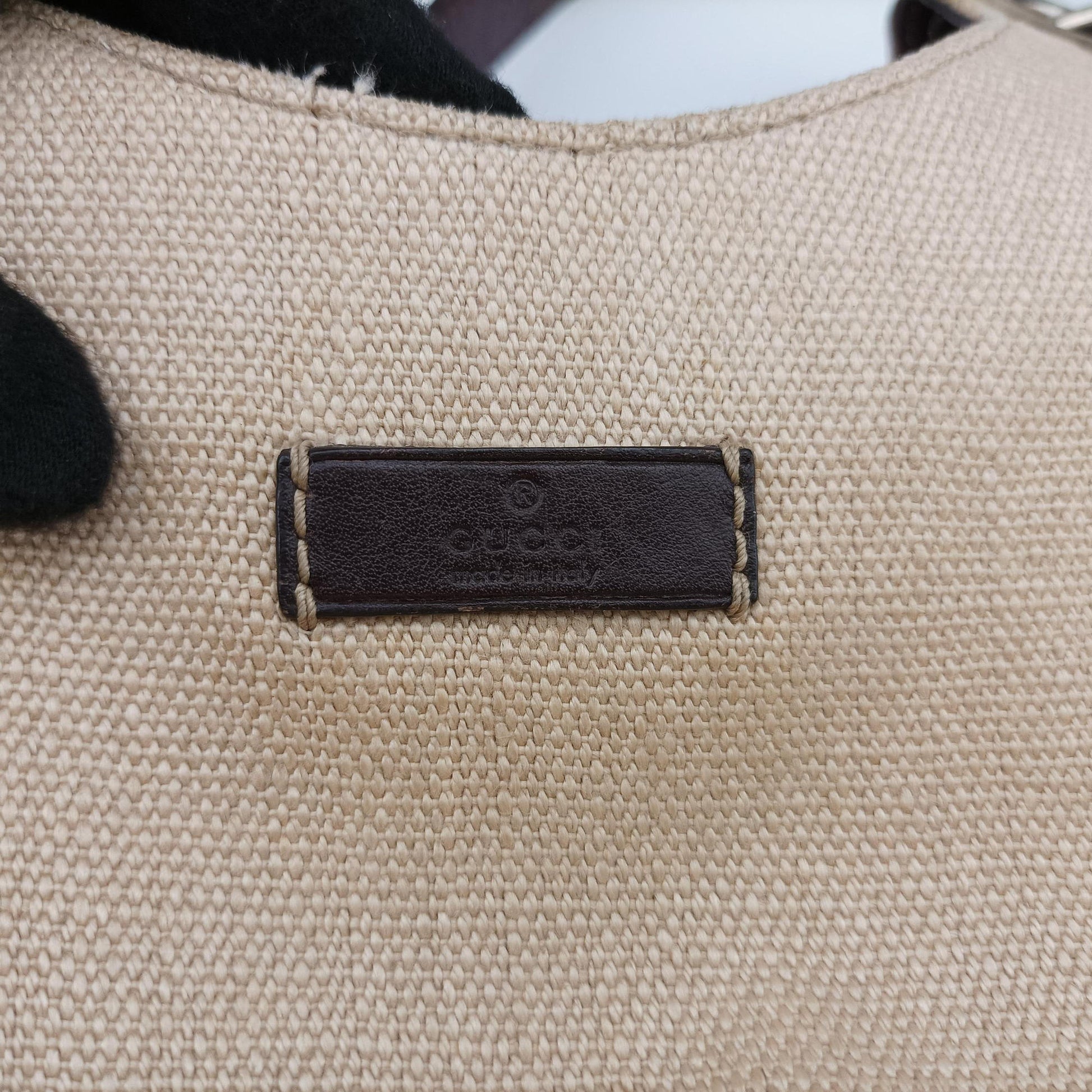 Guccissima Beige x brown Leather×Canvas 257265 F8510783グッチシマ ベージュ×ブラウン レザー×キャンバス 257265 F8510783