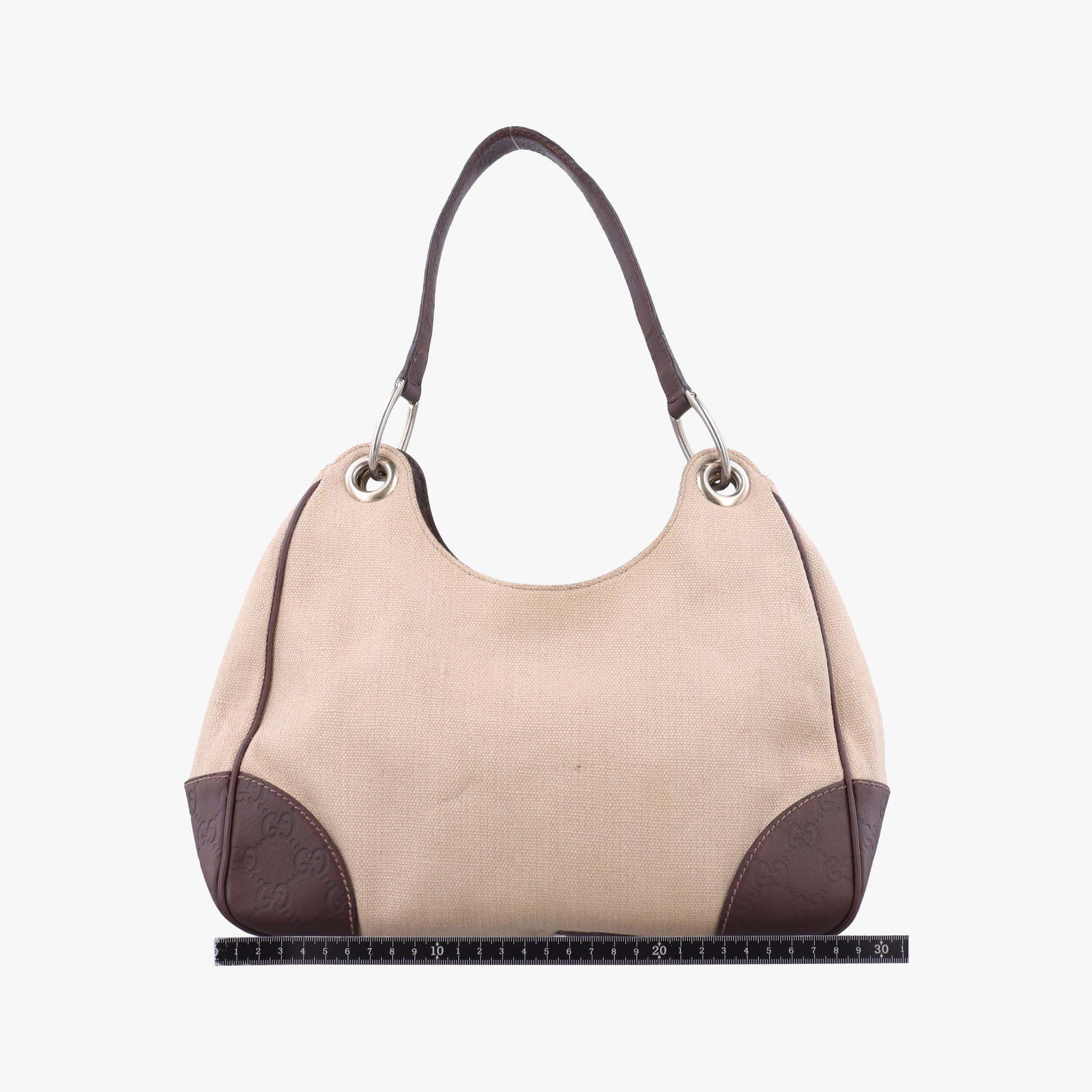 Guccissima Beige x brown Leather×Canvas 257265 F8510783グッチシマ ベージュ×ブラウン レザー×キャンバス 257265 F8510783
