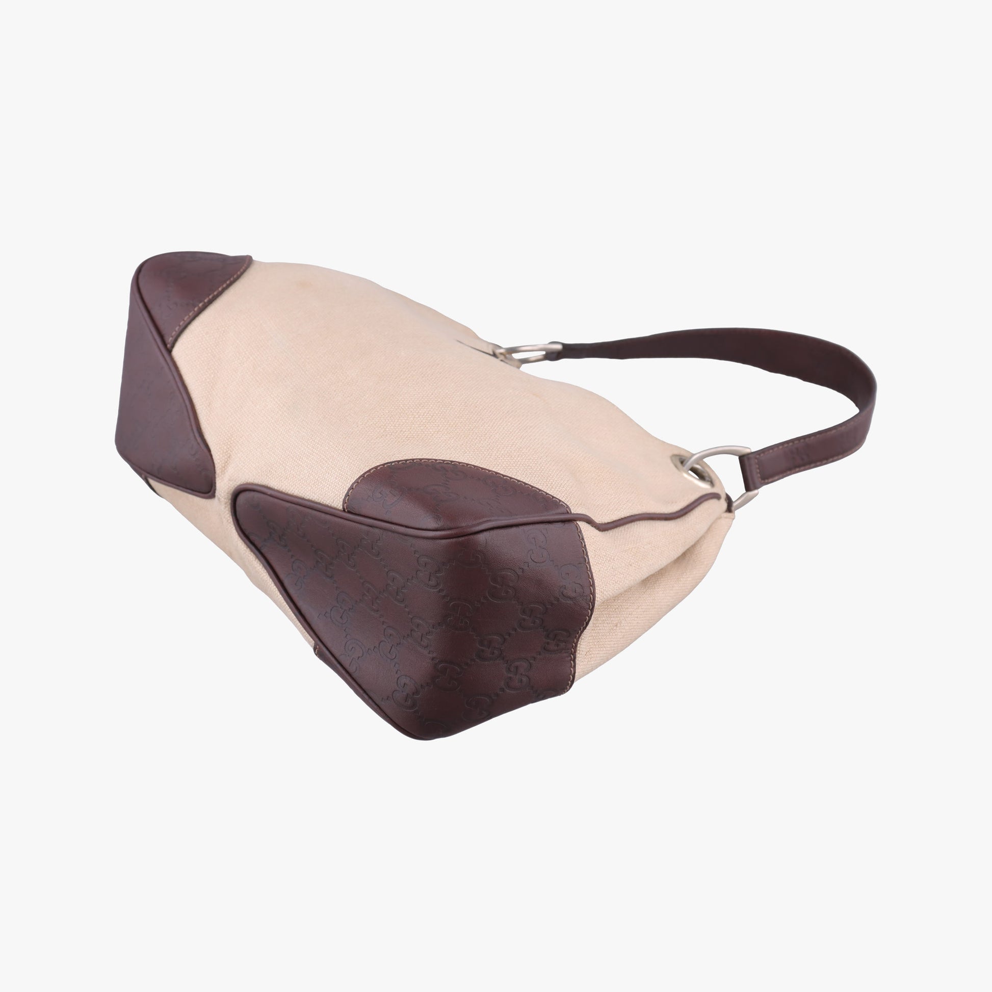Guccissima Beige x brown Leather×Canvas 257265 F8510783グッチシマ ベージュ×ブラウン レザー×キャンバス 257265 F8510783